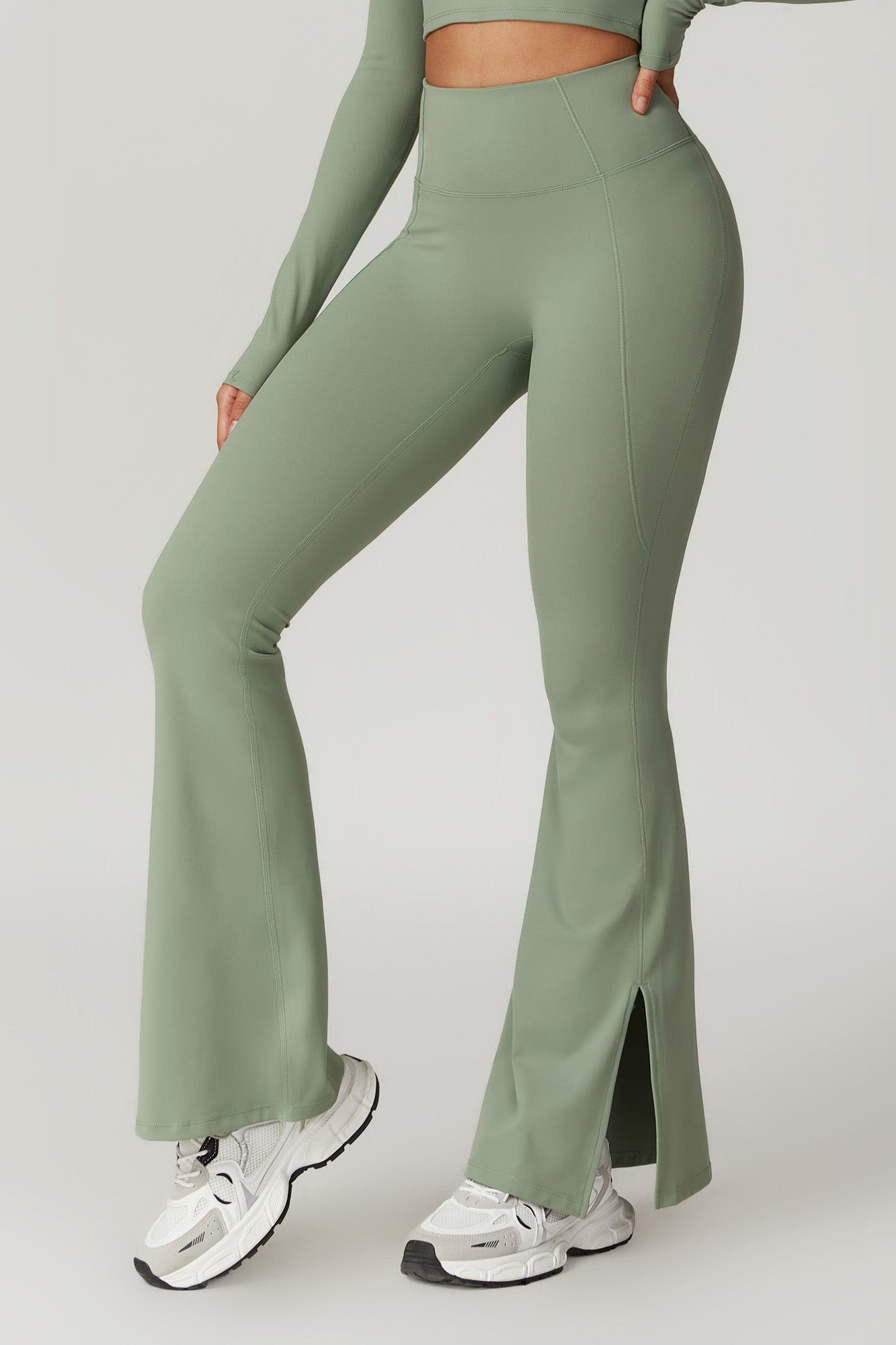 Isla Flare Leggings - Sage - Maison and Aurora
