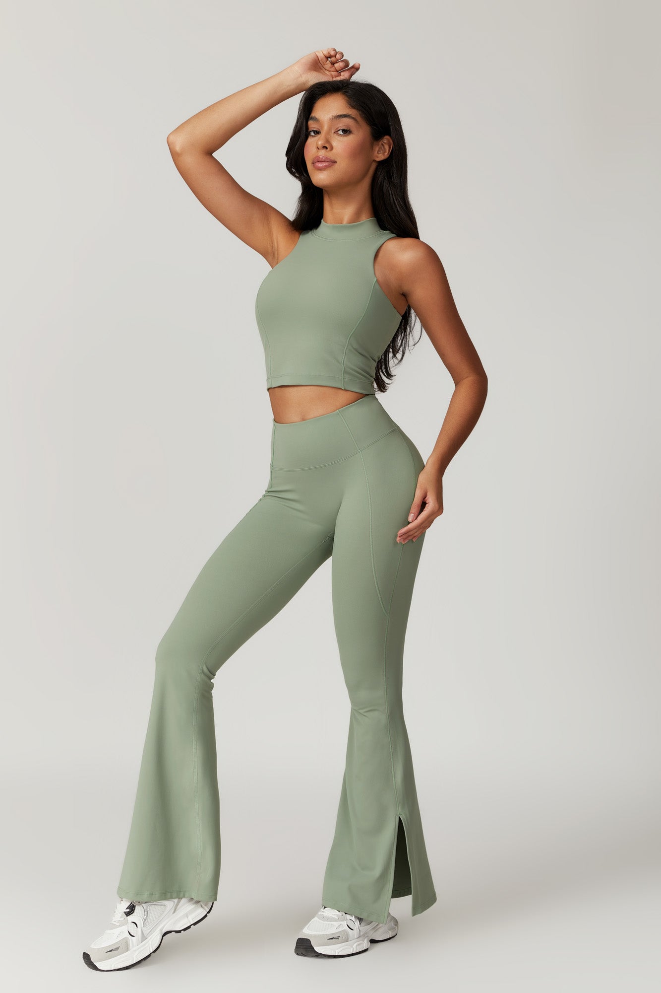 Isla Flare Leggings - Sage - Maison and Aurora
