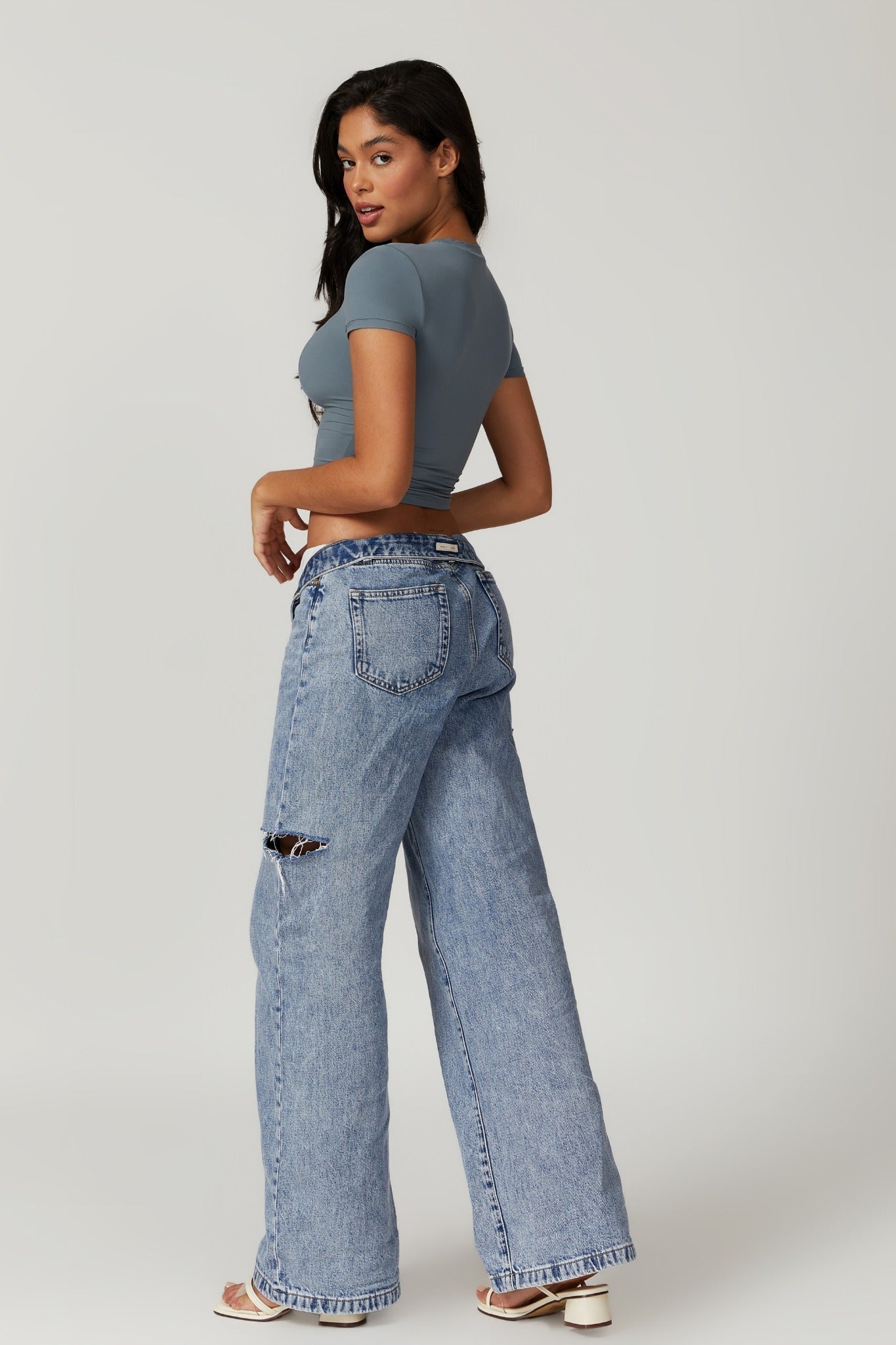 Melanie Crop Top - Steel Gray - Maison and Aurora