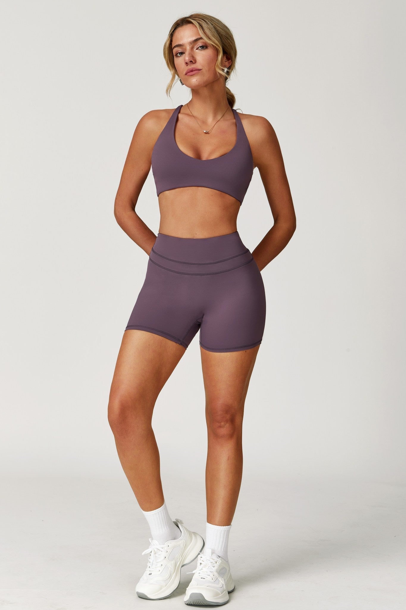 Amy Halter Sports Bra - Taupe - Maison and Aurora