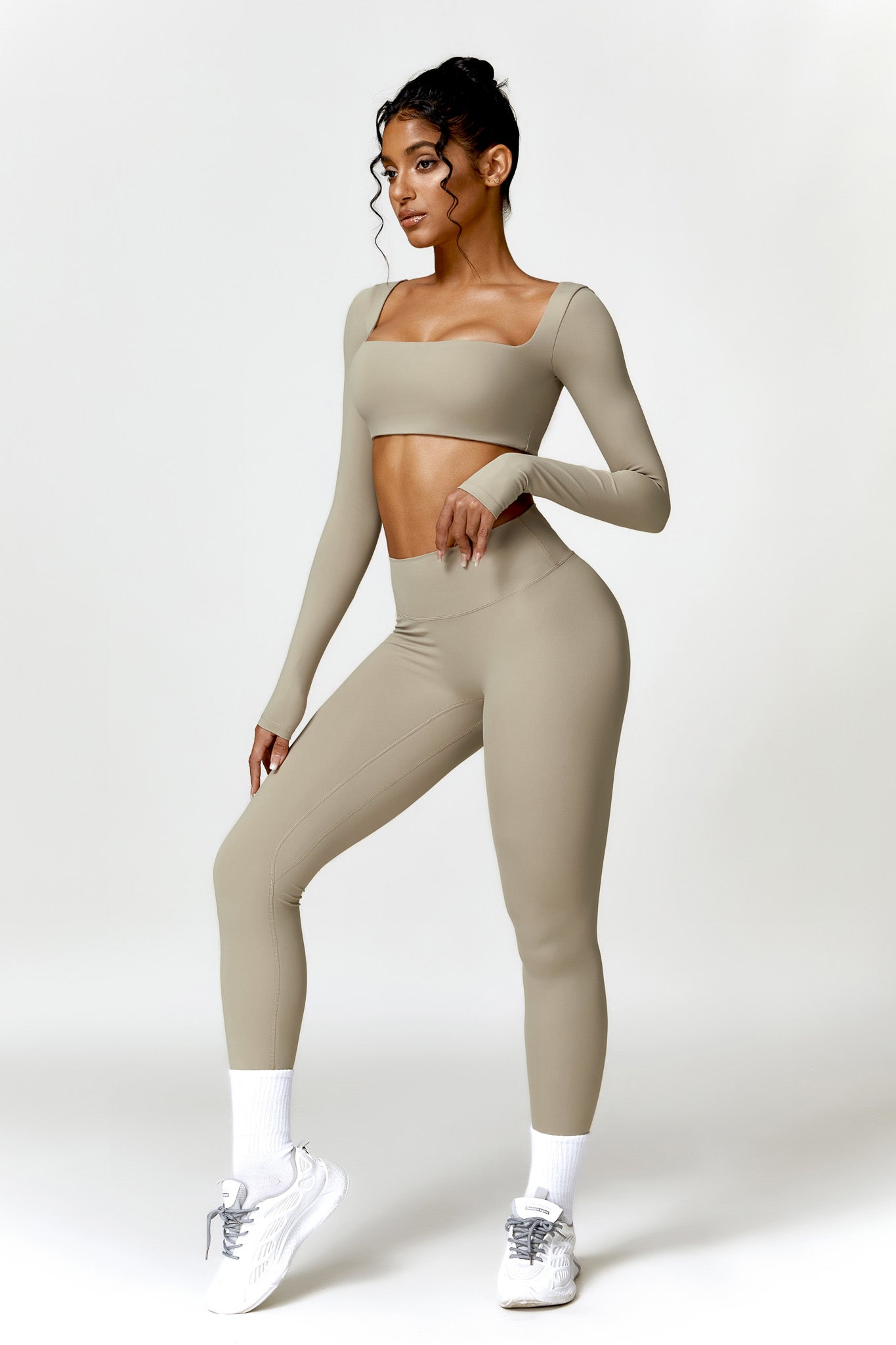 Madeline Crop Top - Almond Tan - Maison and Aurora
