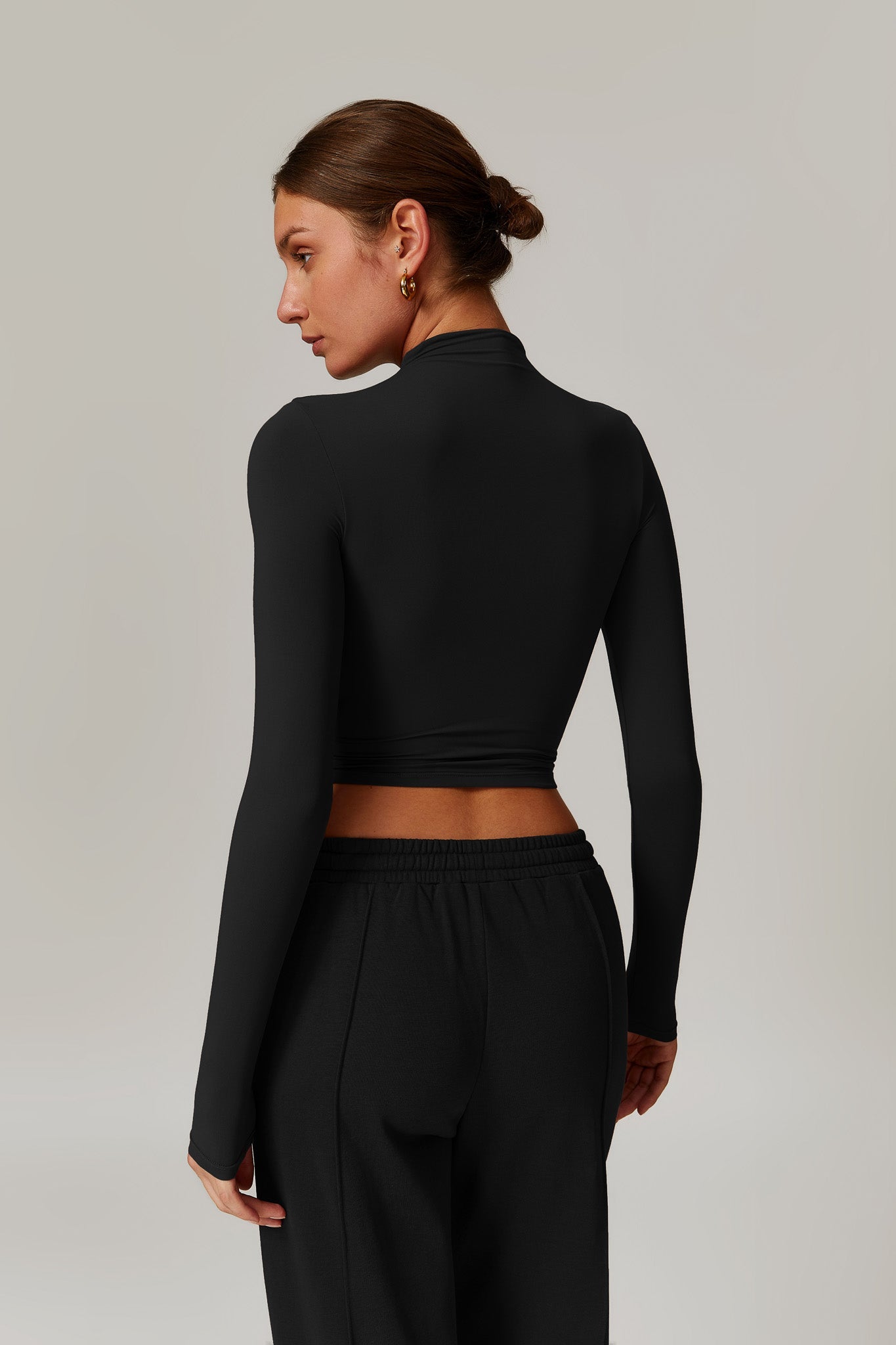 Amber Long Sleeve Top - Black - Maison and Aurora
