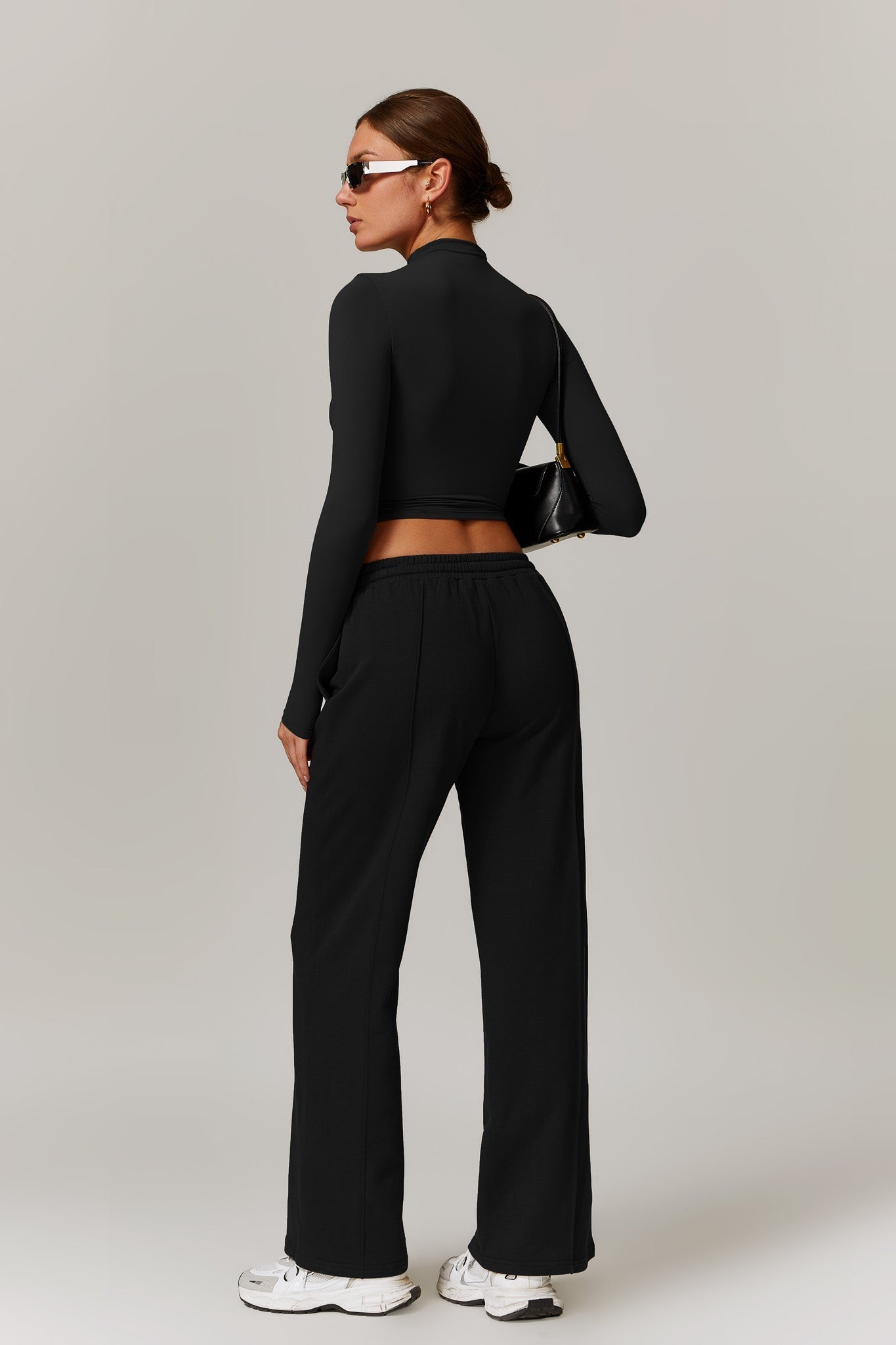 Amber Long Sleeve Top - Black - Maison and Aurora