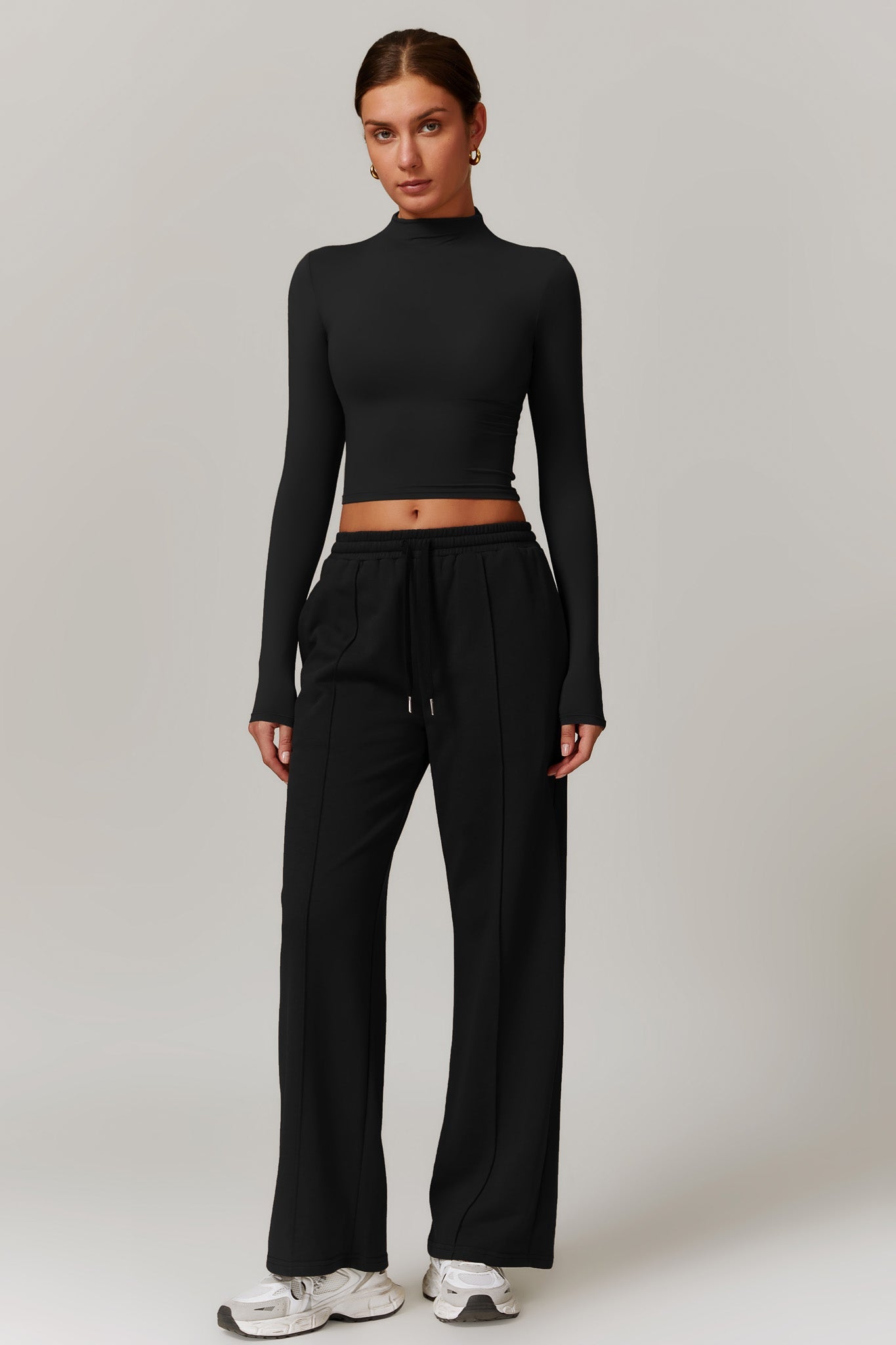 Amber Long Sleeve Top - Black - Maison and Aurora
