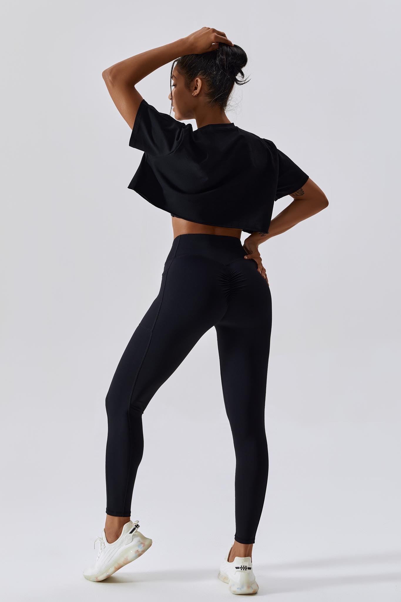 Impulse Crop Top - Black (FINAL SALE) - Maison and Aurora