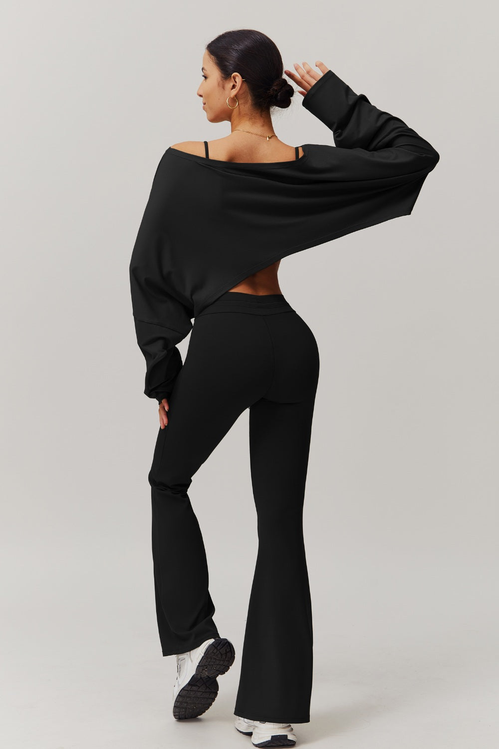 Ivy Long Sleeve Top - Black - Maison and Aurora
