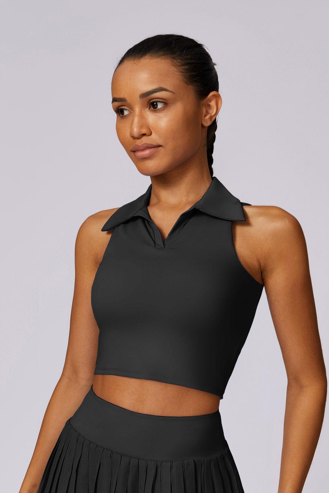 Quinn Crop Top - Black Maison and Aurora
