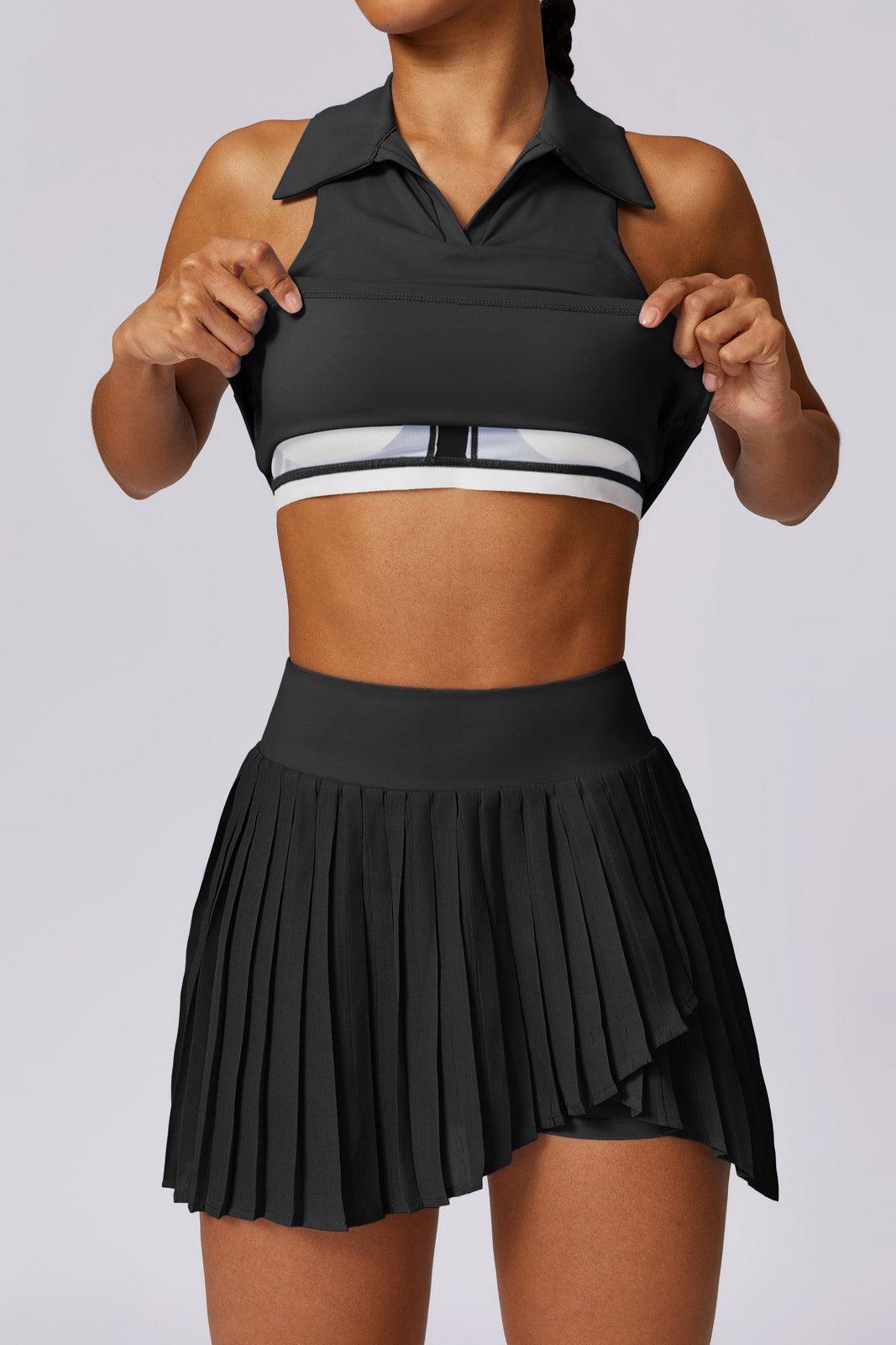 Quinn Crop Top - Black Maison and Aurora