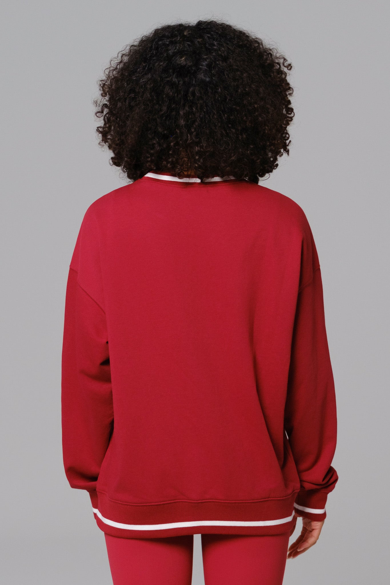 Shelly Oversized Sweatshirt - Cherry Red - Maison and Aurora