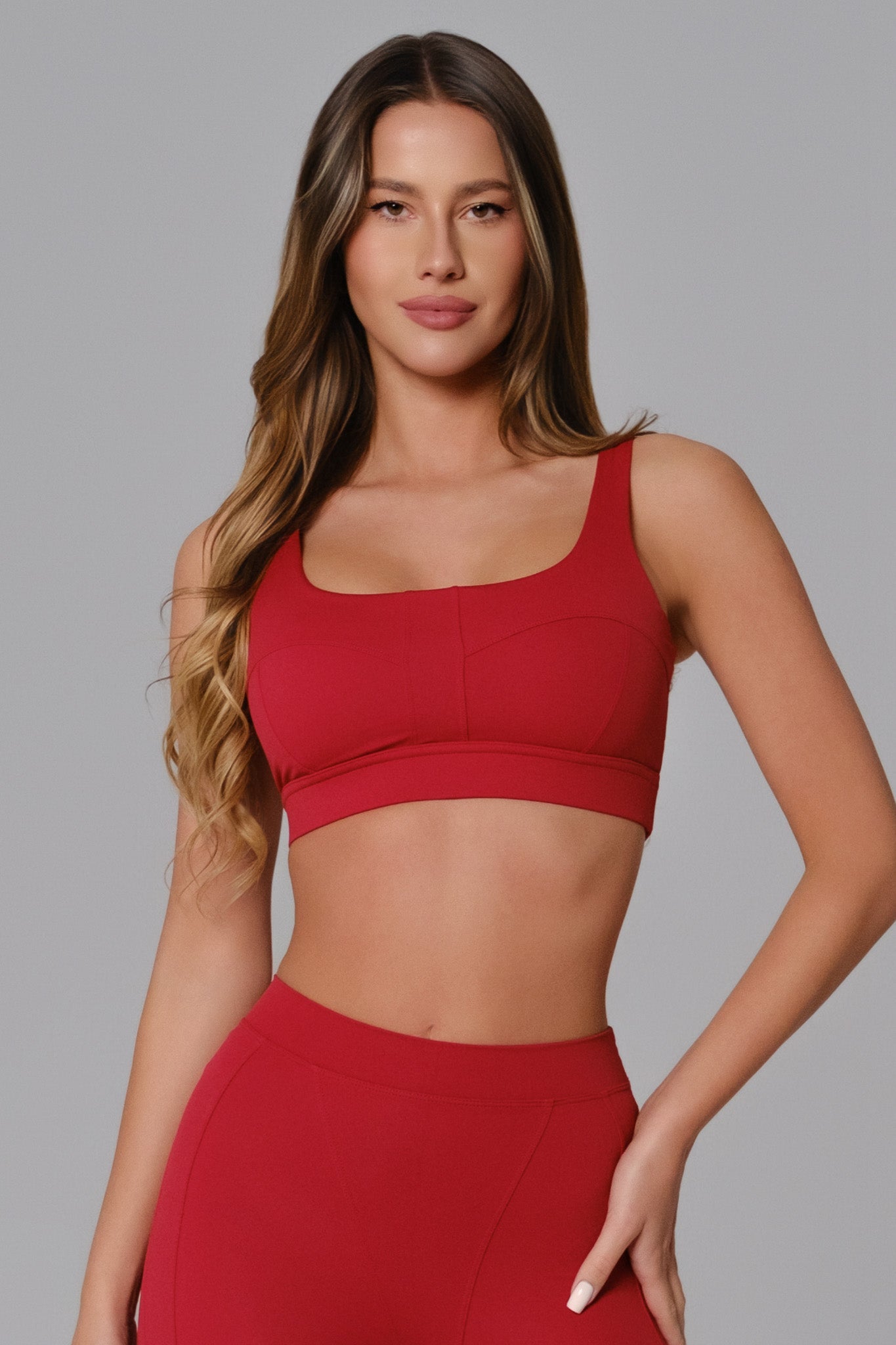 Marcella Sports Bra - Ember Red - Maison and Aurora