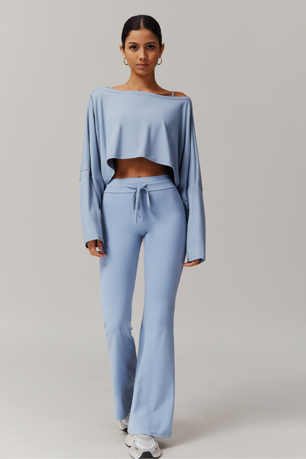 Ivy Long Sleeve Top - Ice Blue - Maison and Aurora