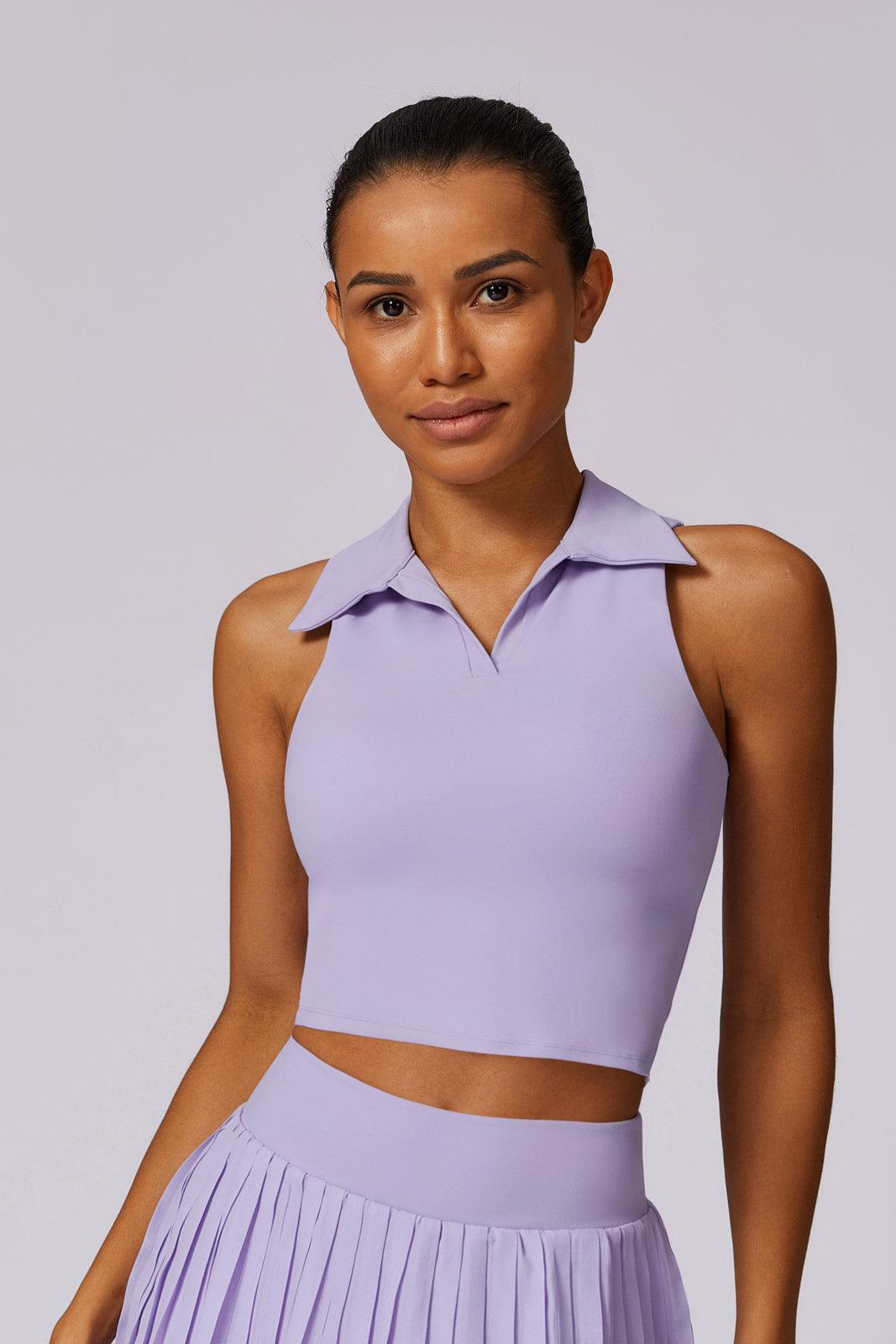 Quinn Crop Top - Lavender Maison and Aurora