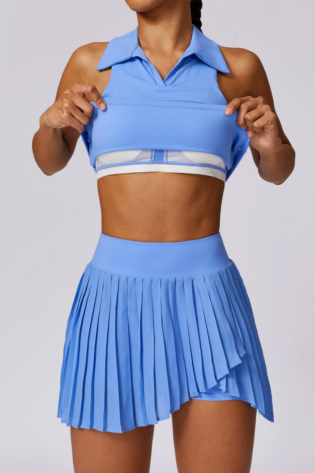 Quinn Crop Top - Light Blue Maison and Aurora