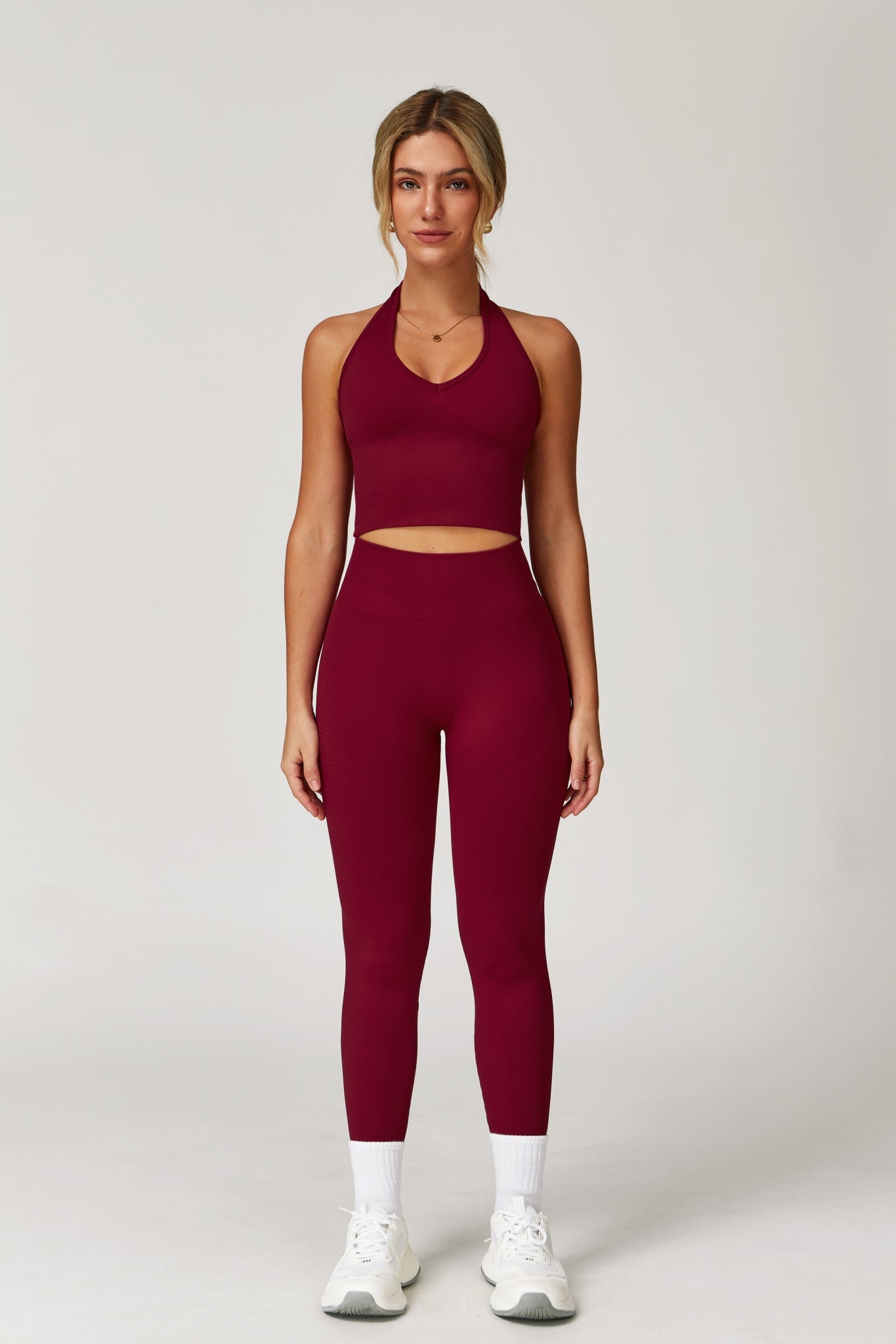 Sahara Halter Top - Maroon - Maison and Aurora