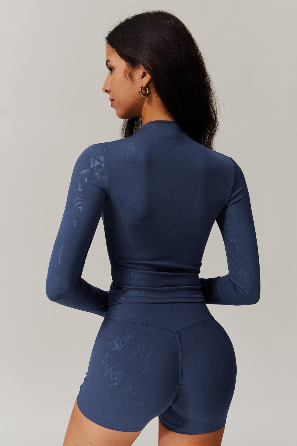 Demi Long Sleeve Top - Navy - Maison and Aurora