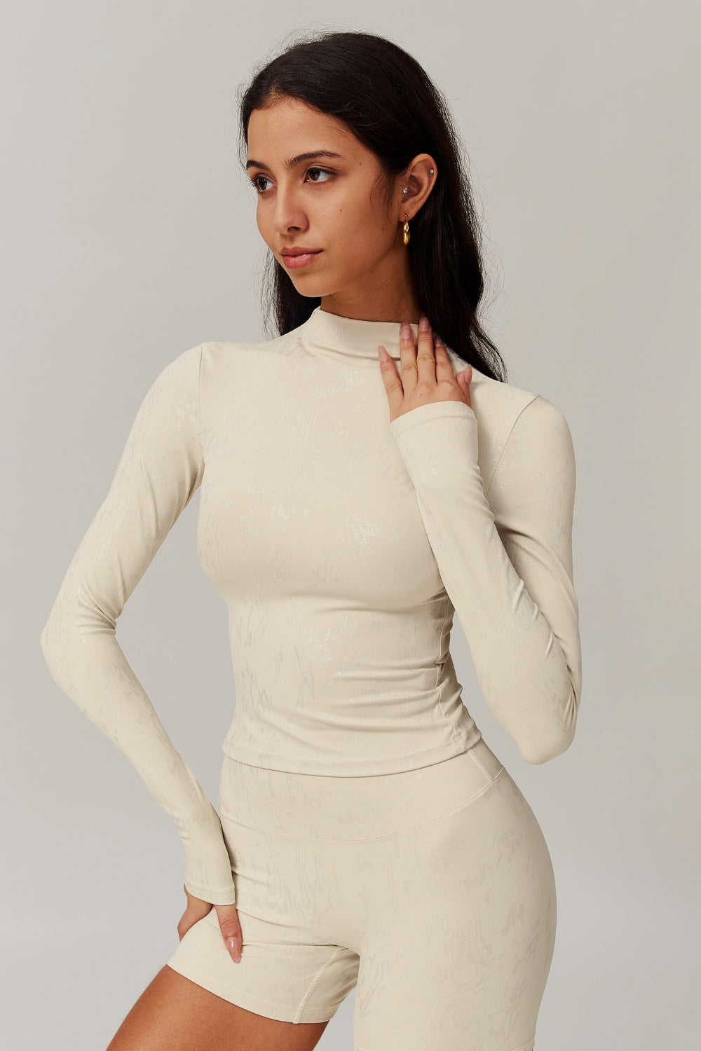 Demi Long Sleeve Top - Oatmilk - Maison and Aurora