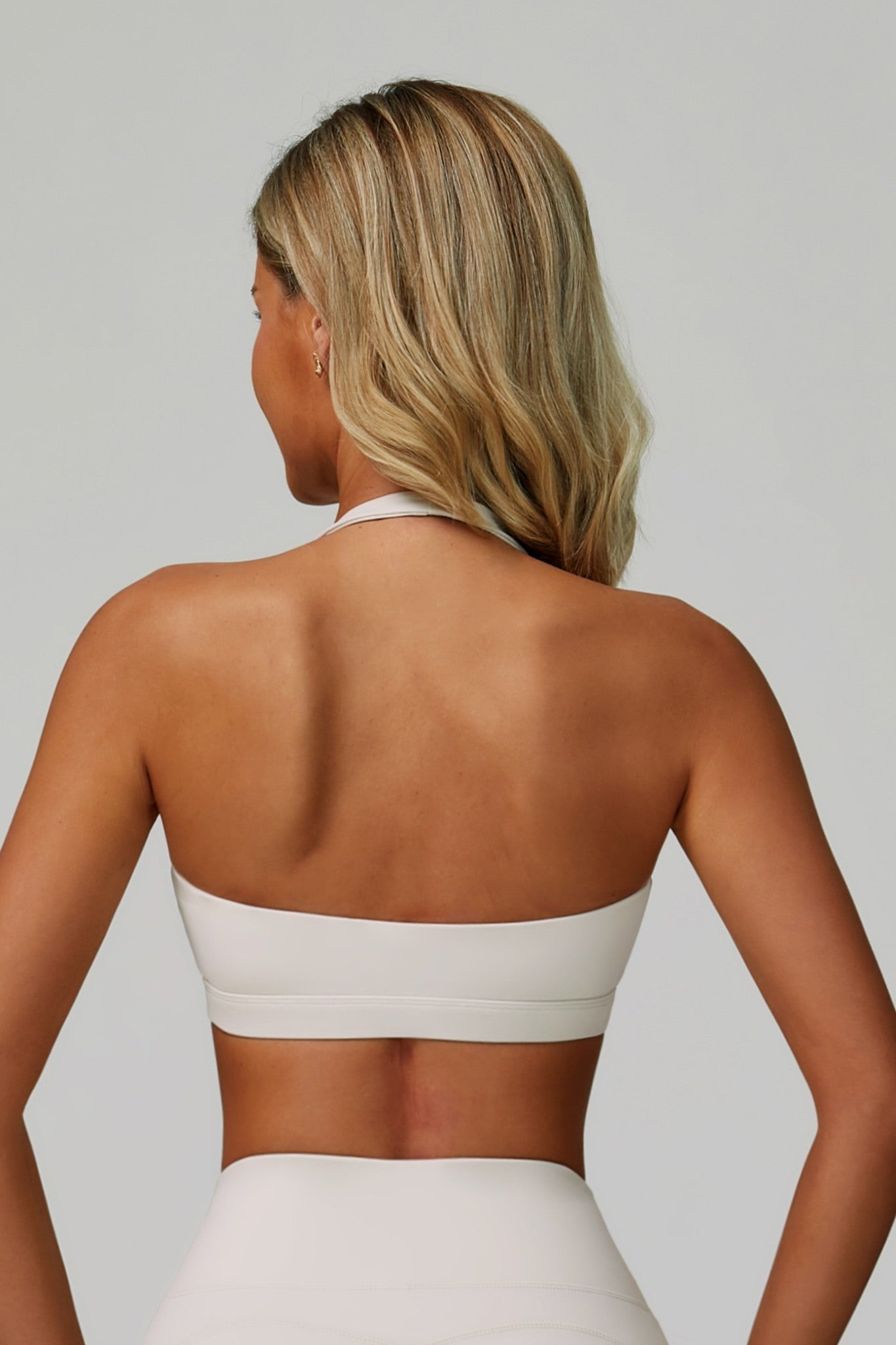 Esme Halter Sports Bra - Oatmilk - Maison and Aurora