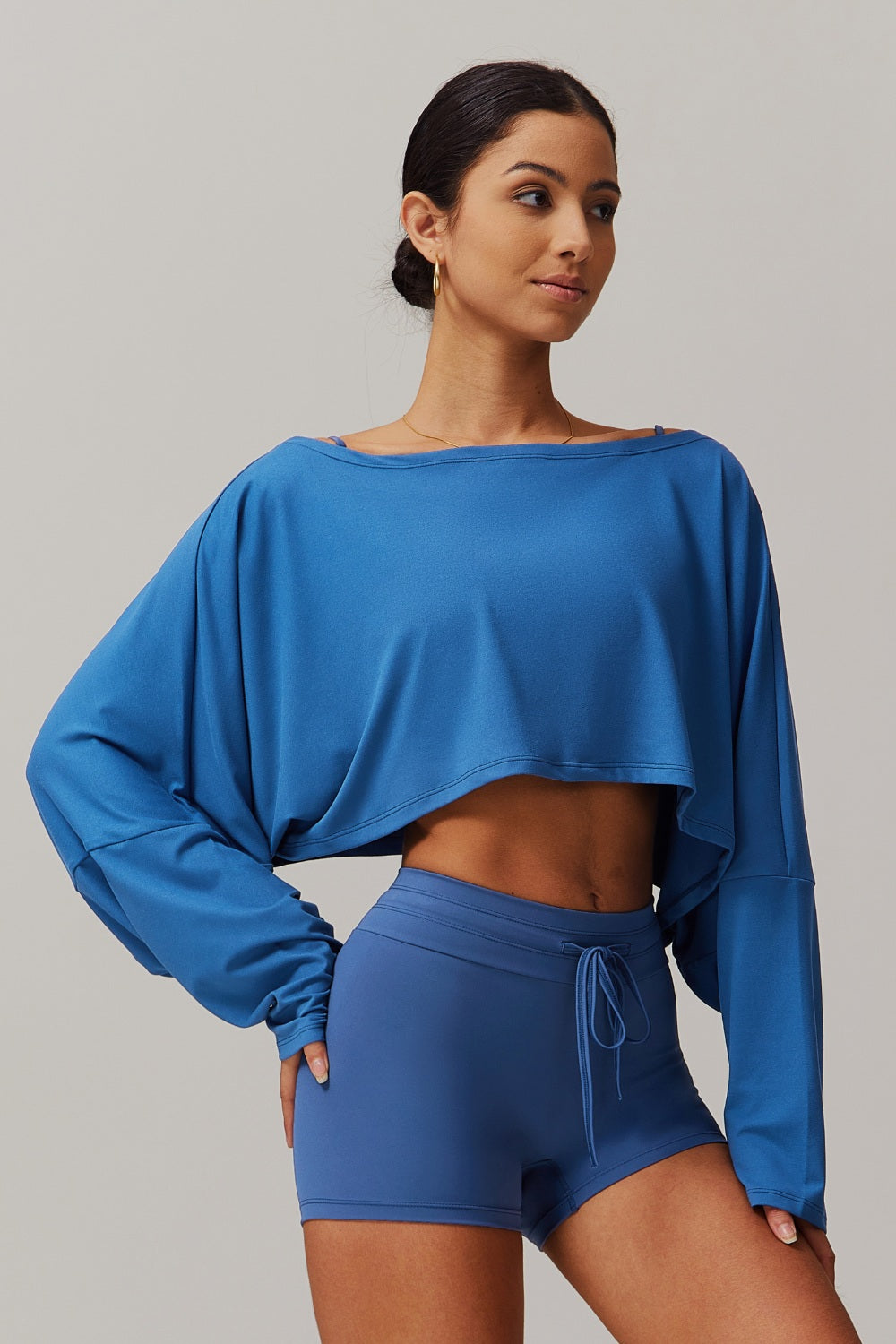 Ivy Long Sleeve Top - Peacock Blue - Maison and Aurora