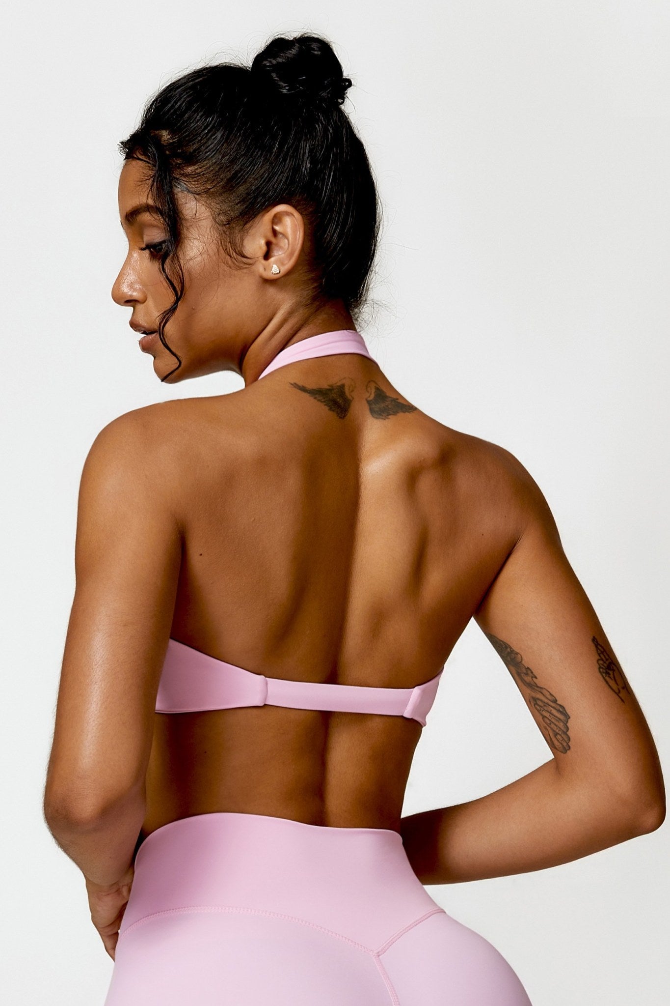 Kim Halter Sports Bra - Pink - Maison and Aurora