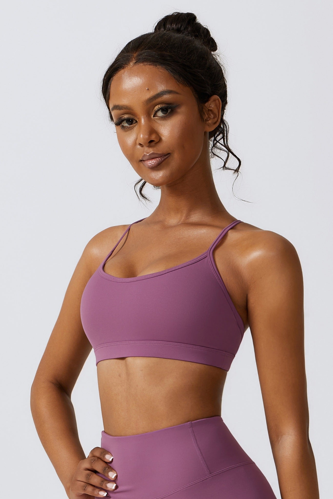 Fit Lite Sports Bra - Plum - Maison and Aurora
