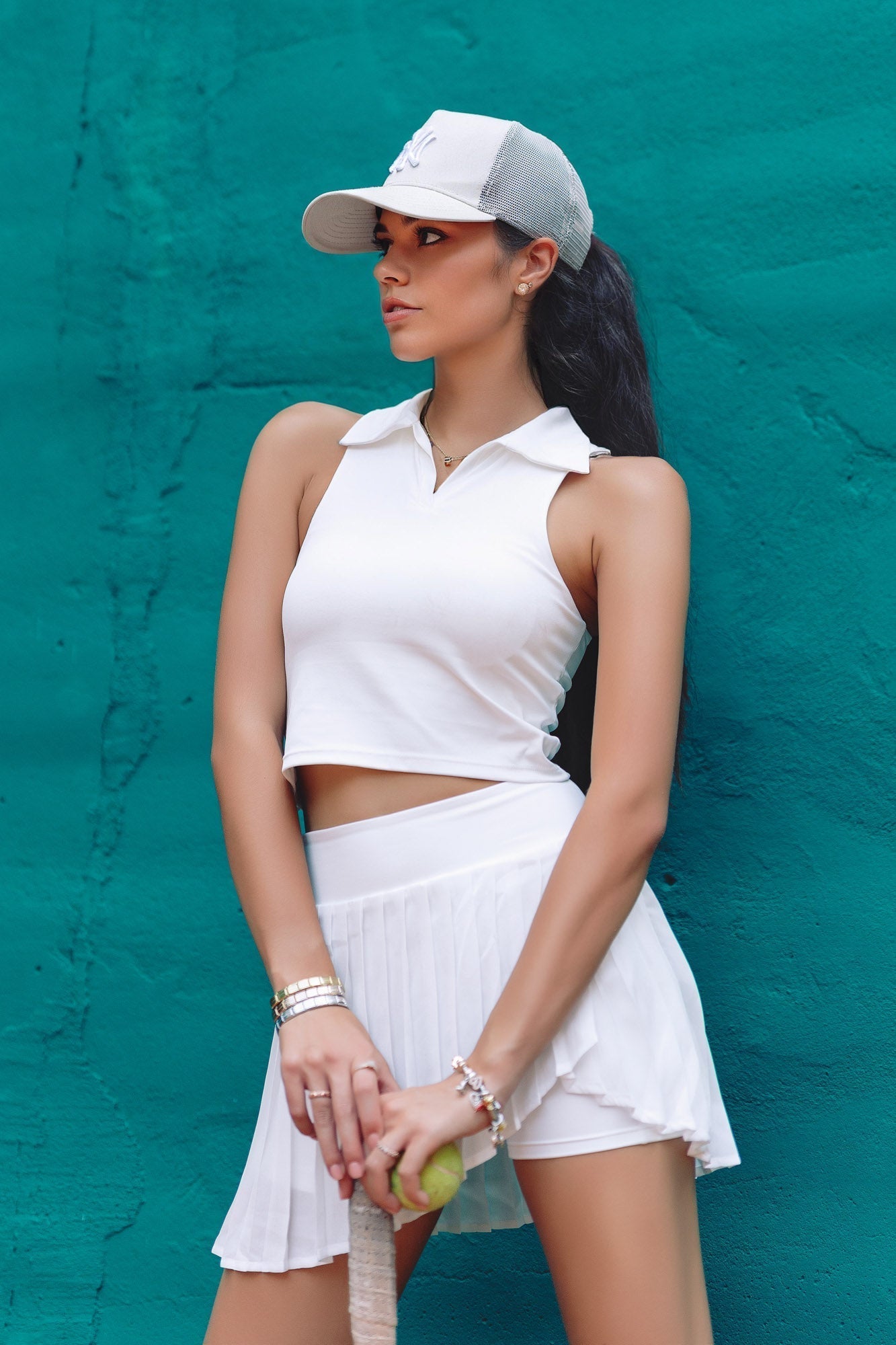 Quinn Crop Top - Porcelain White Maison and Aurora