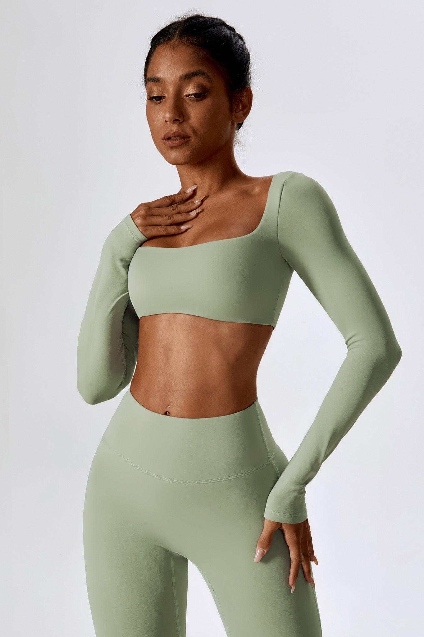 Heaven Crop Top - Pistachio - Maison and Aurora