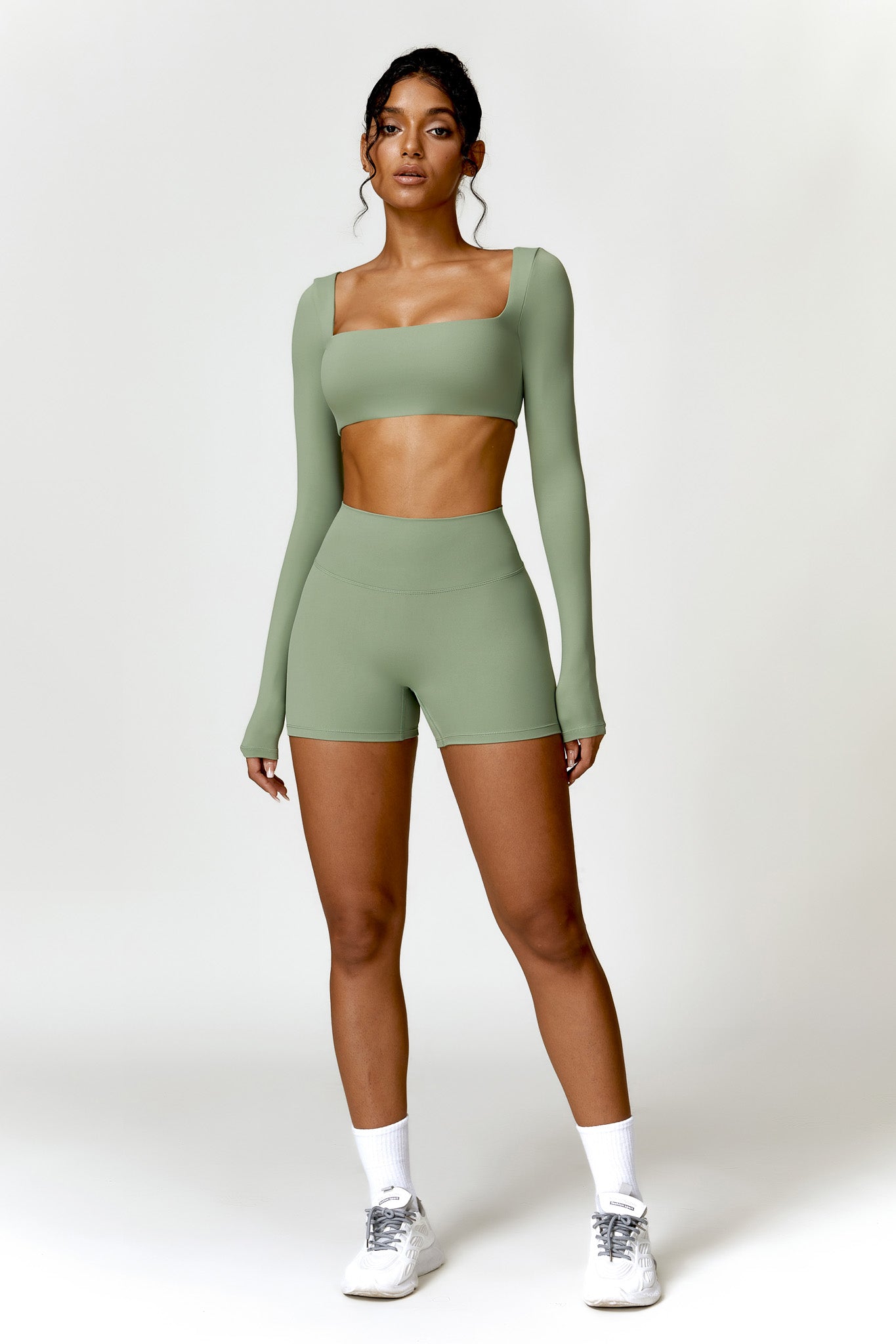 Madeline Crop Top - Sage - Maison and Aurora