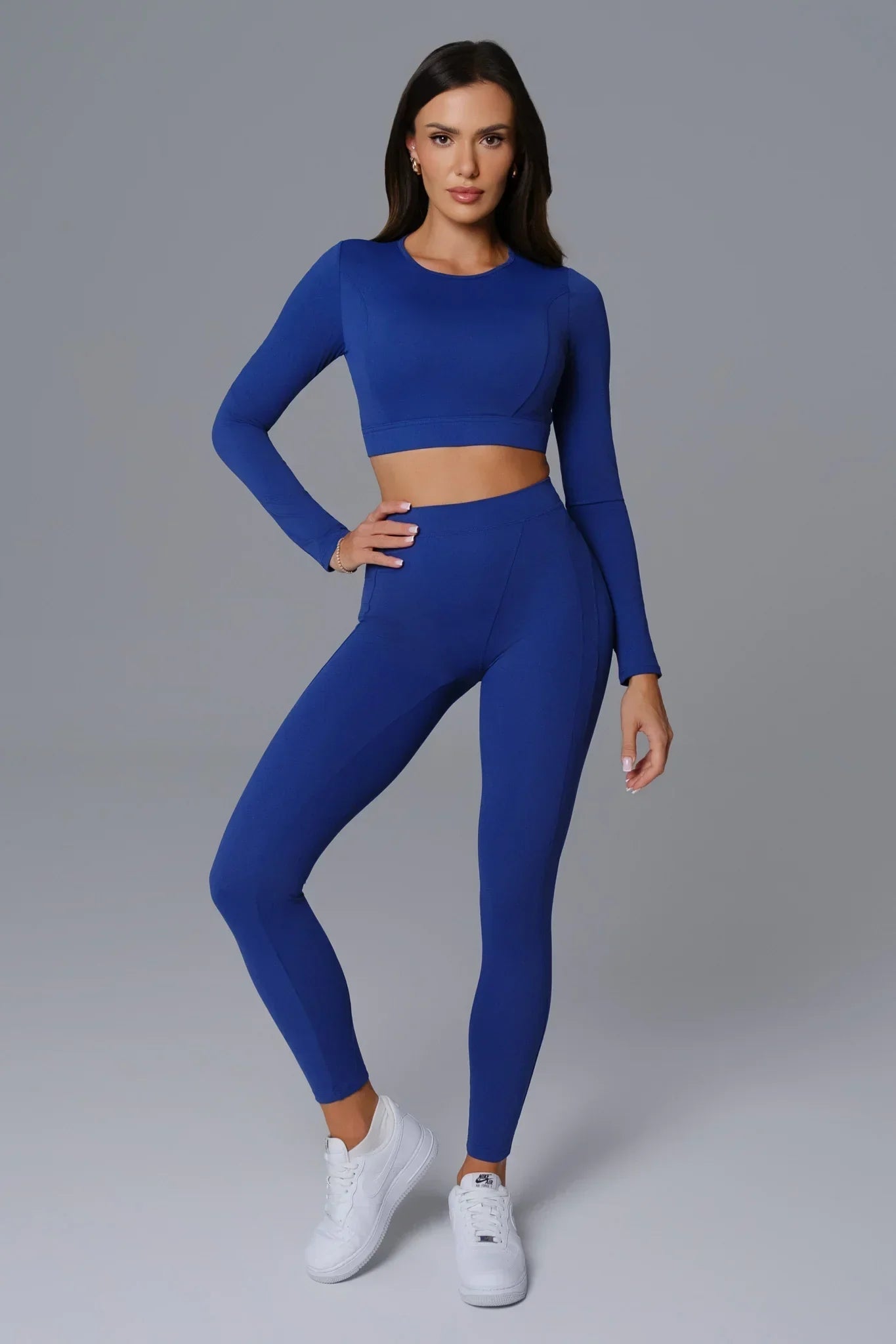 Marcella Long Sleeve Top - Sapphire Blue - Maison and Aurora