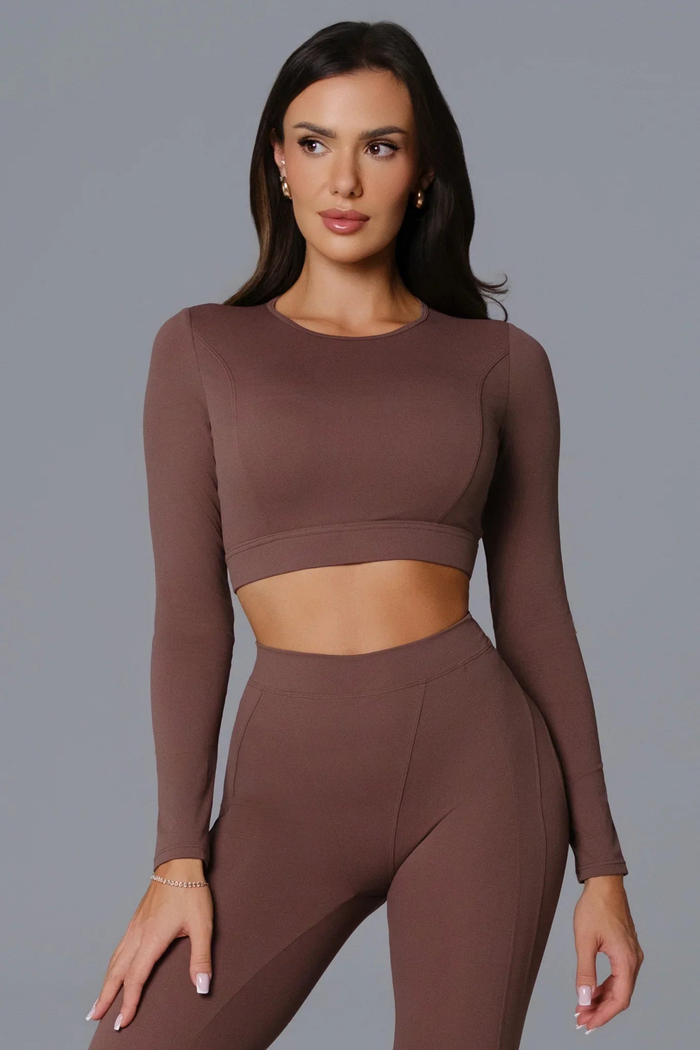 Marcella Long Sleeve Top - Umber - Maison and Aurora