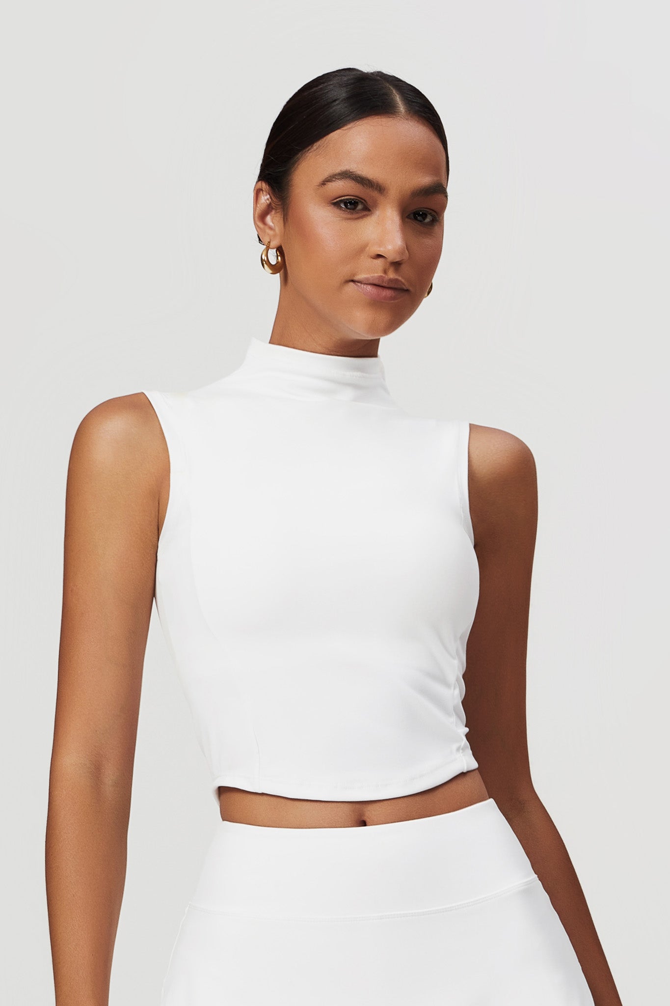 Belle Crop Top - White - Maison and Aurora