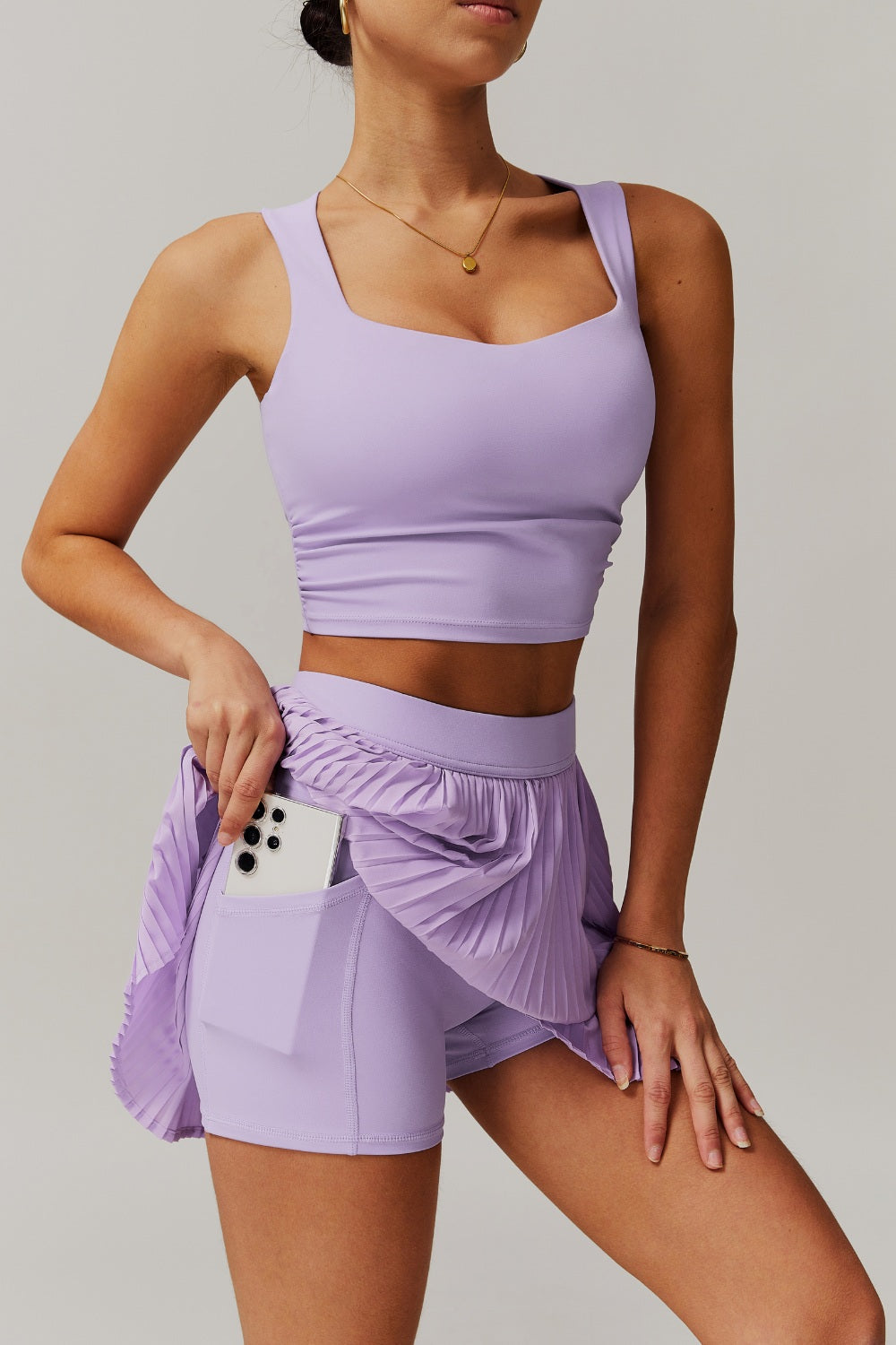 Estelle Mini Skirt - Tropical Violet - Maison and Aurora