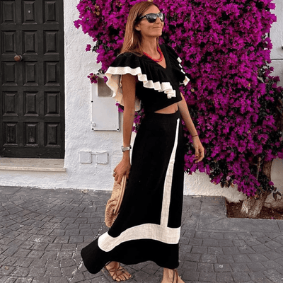 Isadora™ | Lagdelt sommerkjole med volangdetaljer