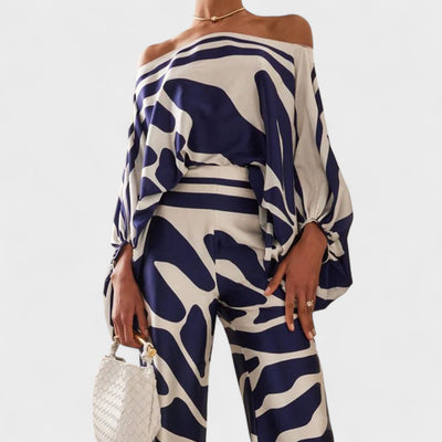 Luisa™ | Statement-sett med bølgemønster og asymmetrisk topp