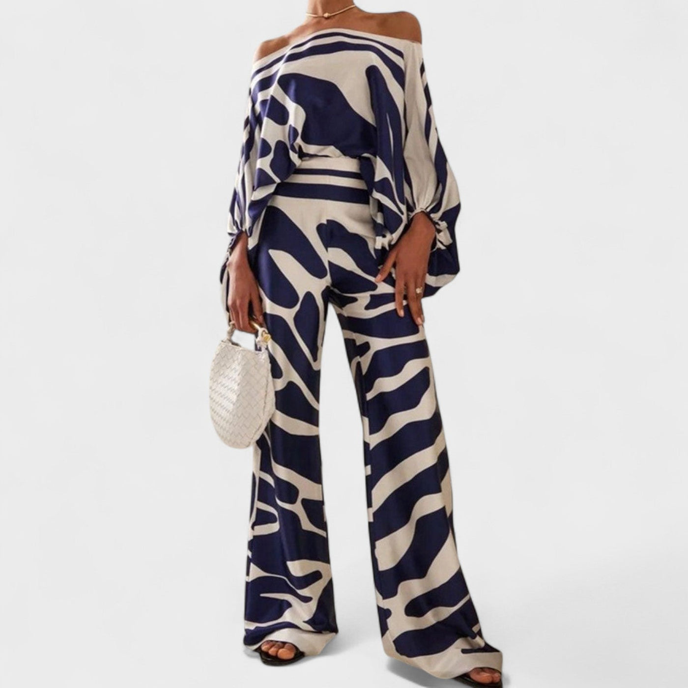 Luisa™ | Statement-sett med bølgemønster og asymmetrisk topp