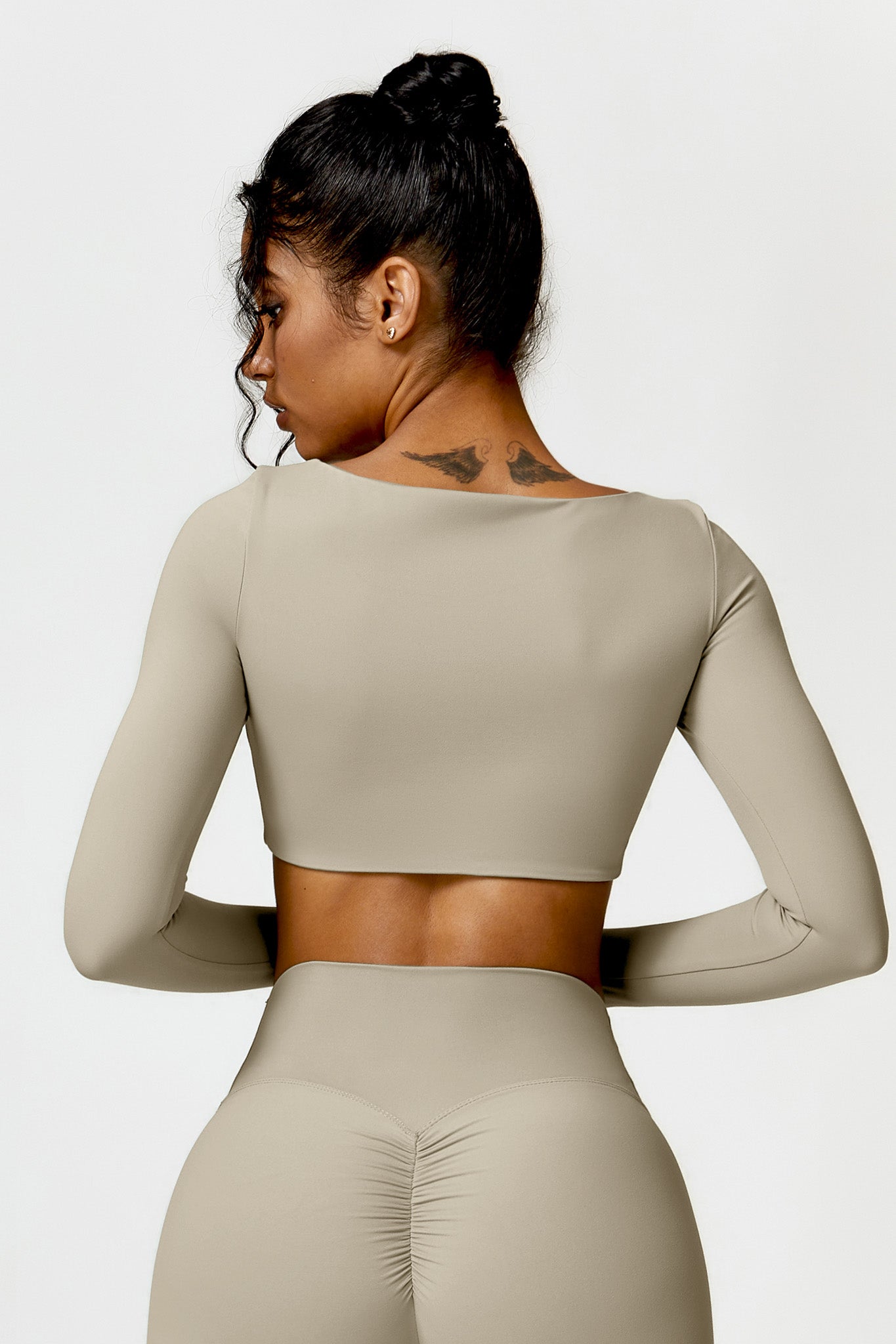 Madeline Crop Top - Almond Tan