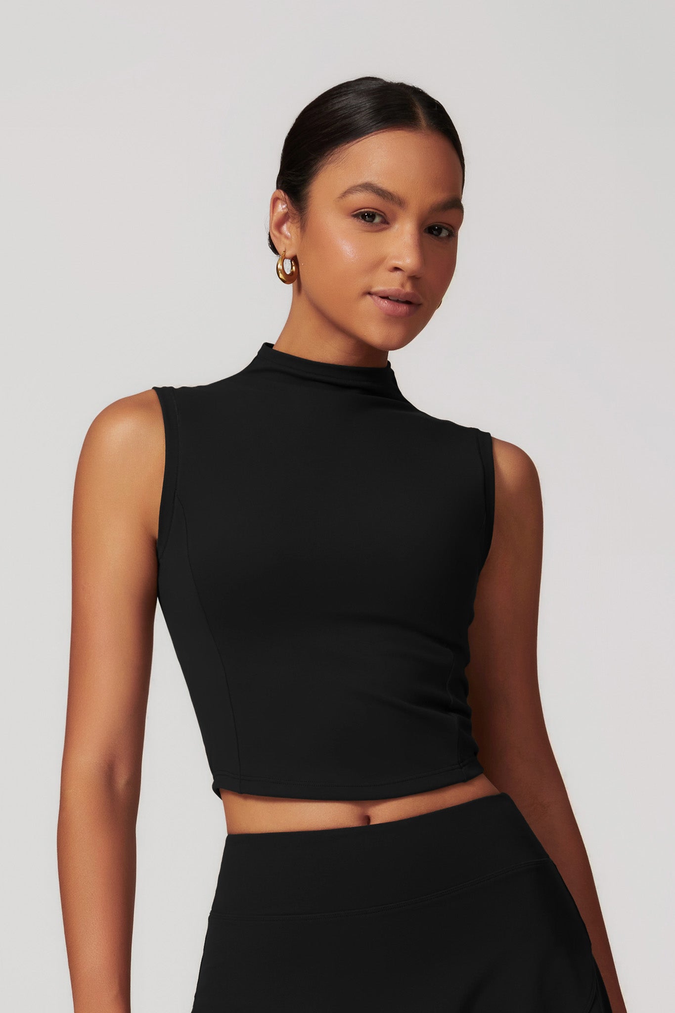 Belle Crop Top - Black