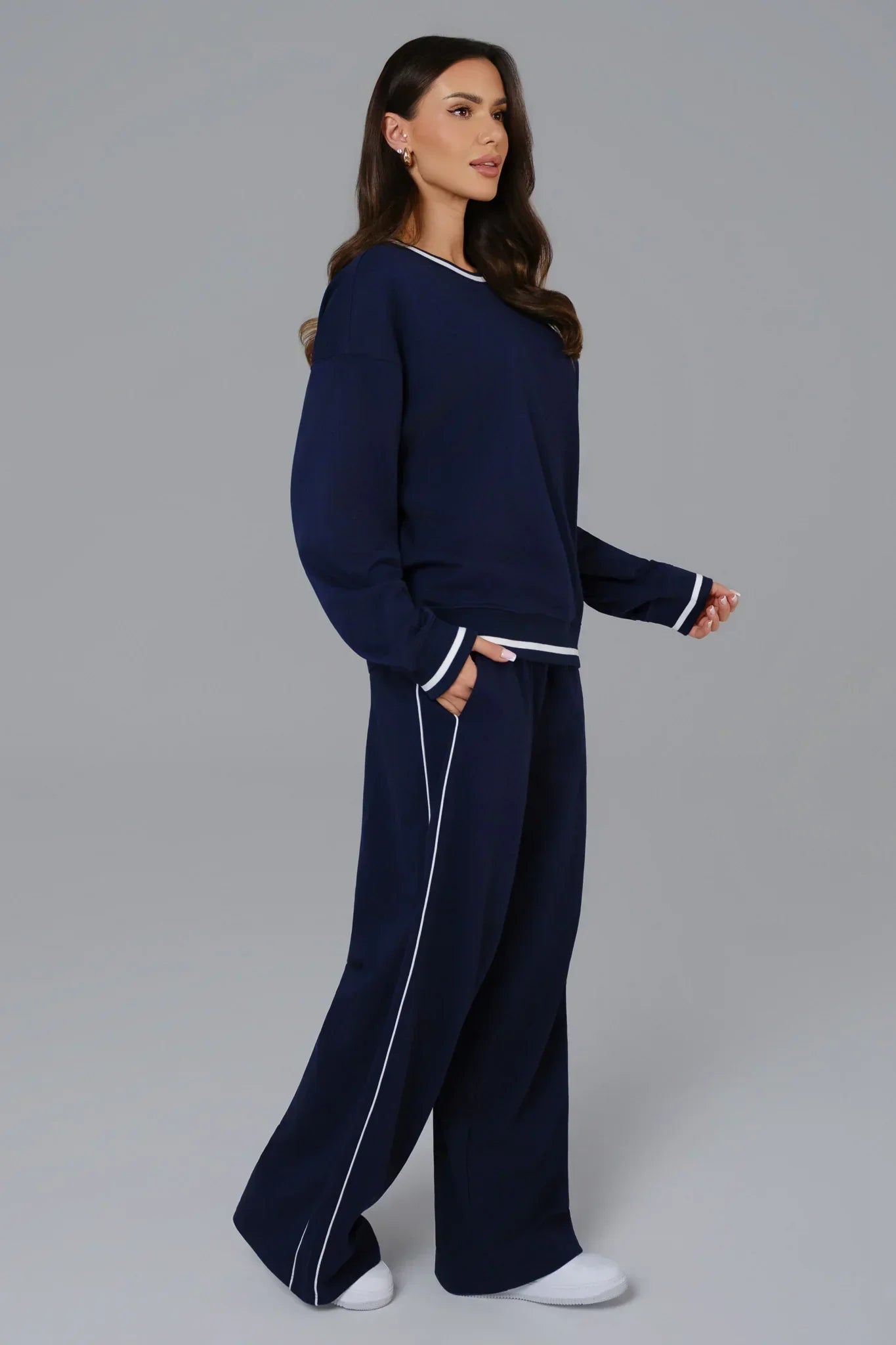 Shelly Oversized Sweatshirt - Azure Blue - Maison and Aurora