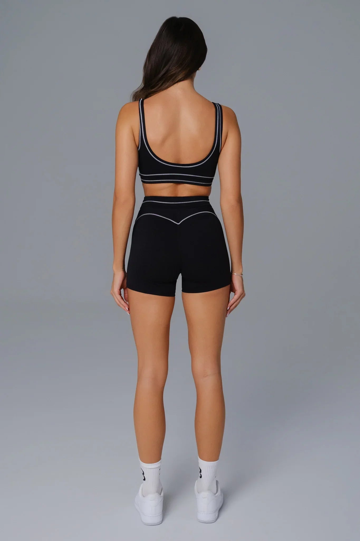 Shelly High Waist Sports Shorts - Black - Maison and Aurora