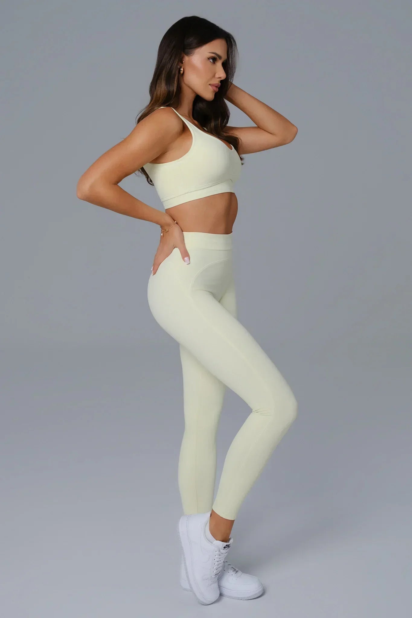 Shelly High Waist Sports Leggings - Lime - Maison and Aurora