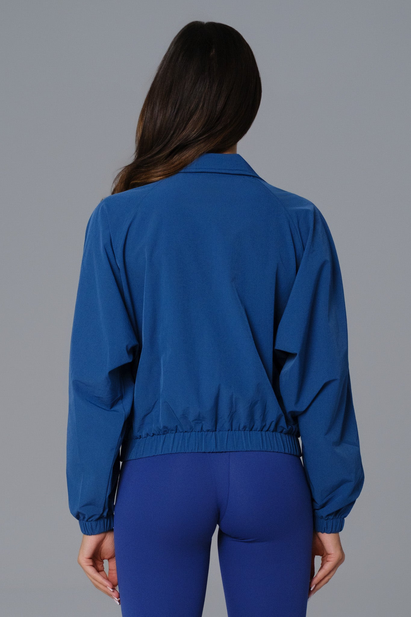 Ava Cropped Windbreaker Jacket - Twilight Blue - Maison and Aurora