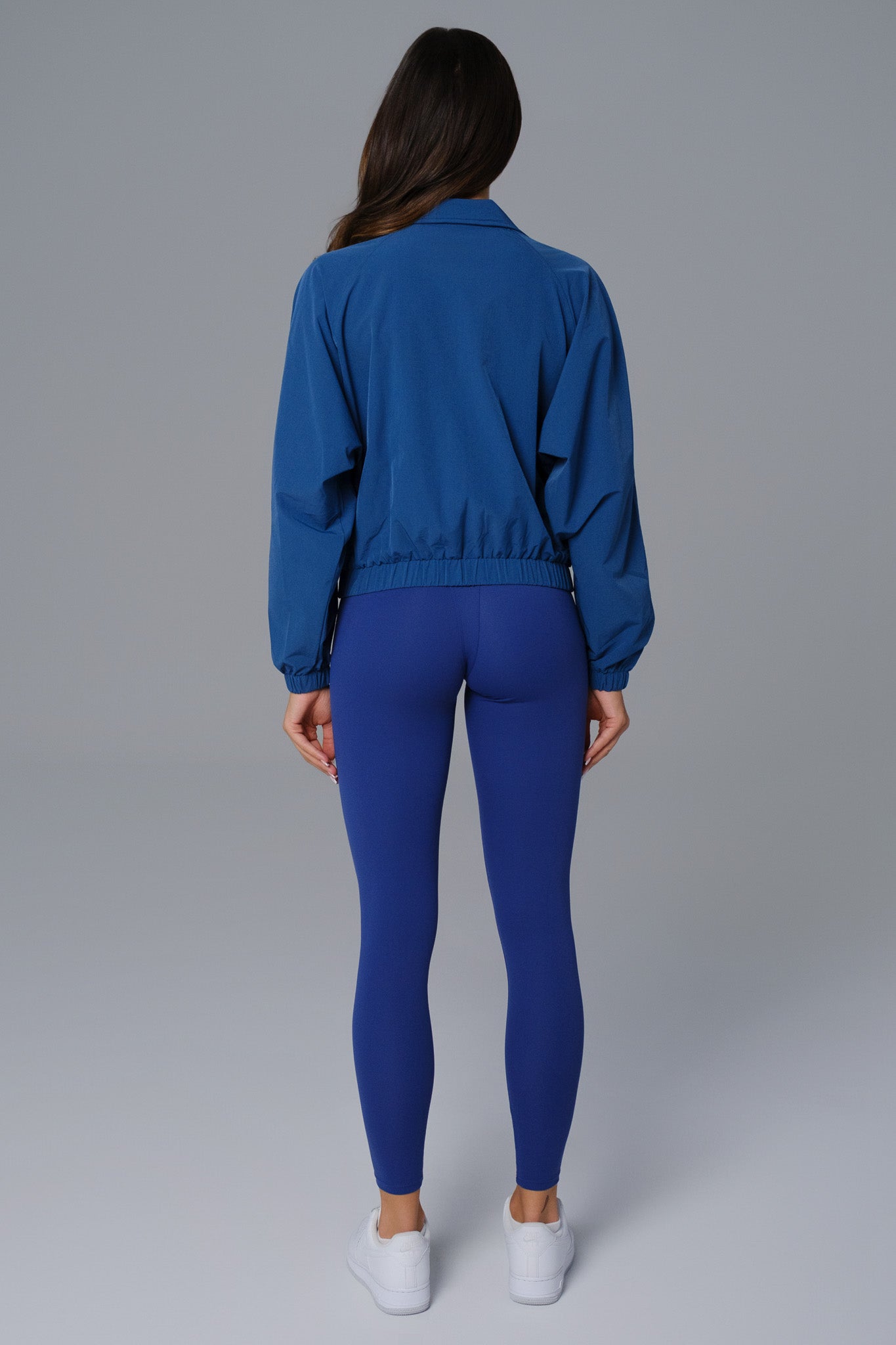 Ava Cropped Windbreaker Jacket - Twilight Blue - Maison and Aurora