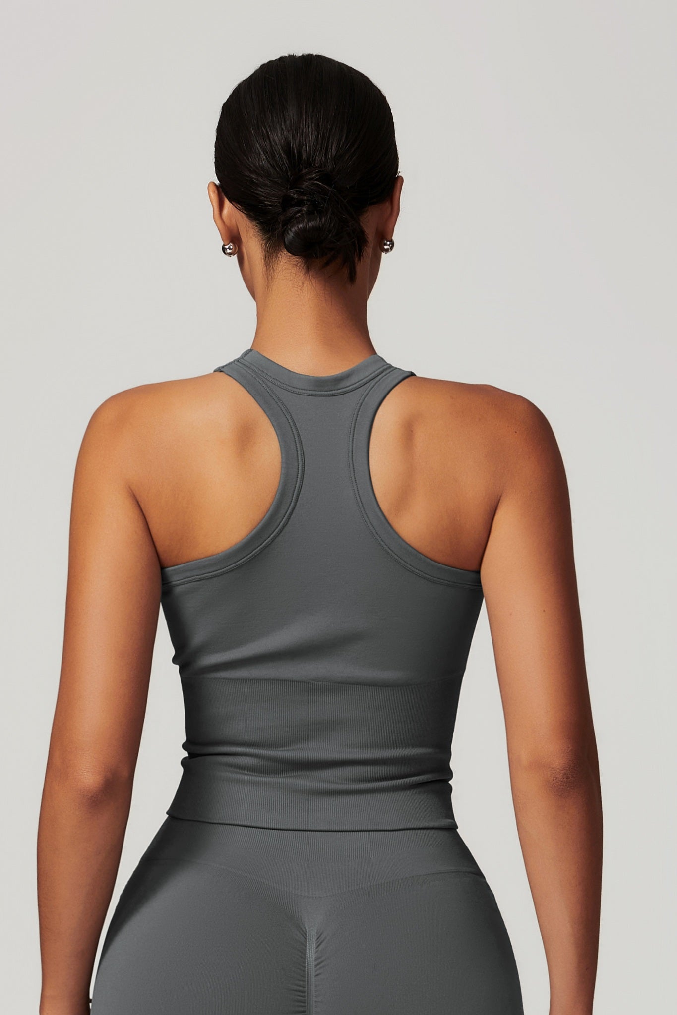 Stella Racer Top - Dark Gray