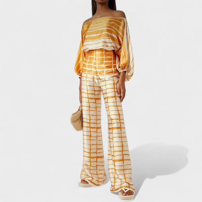 Luisa™ | Statement-sett med bølgemønster og asymmetrisk topp