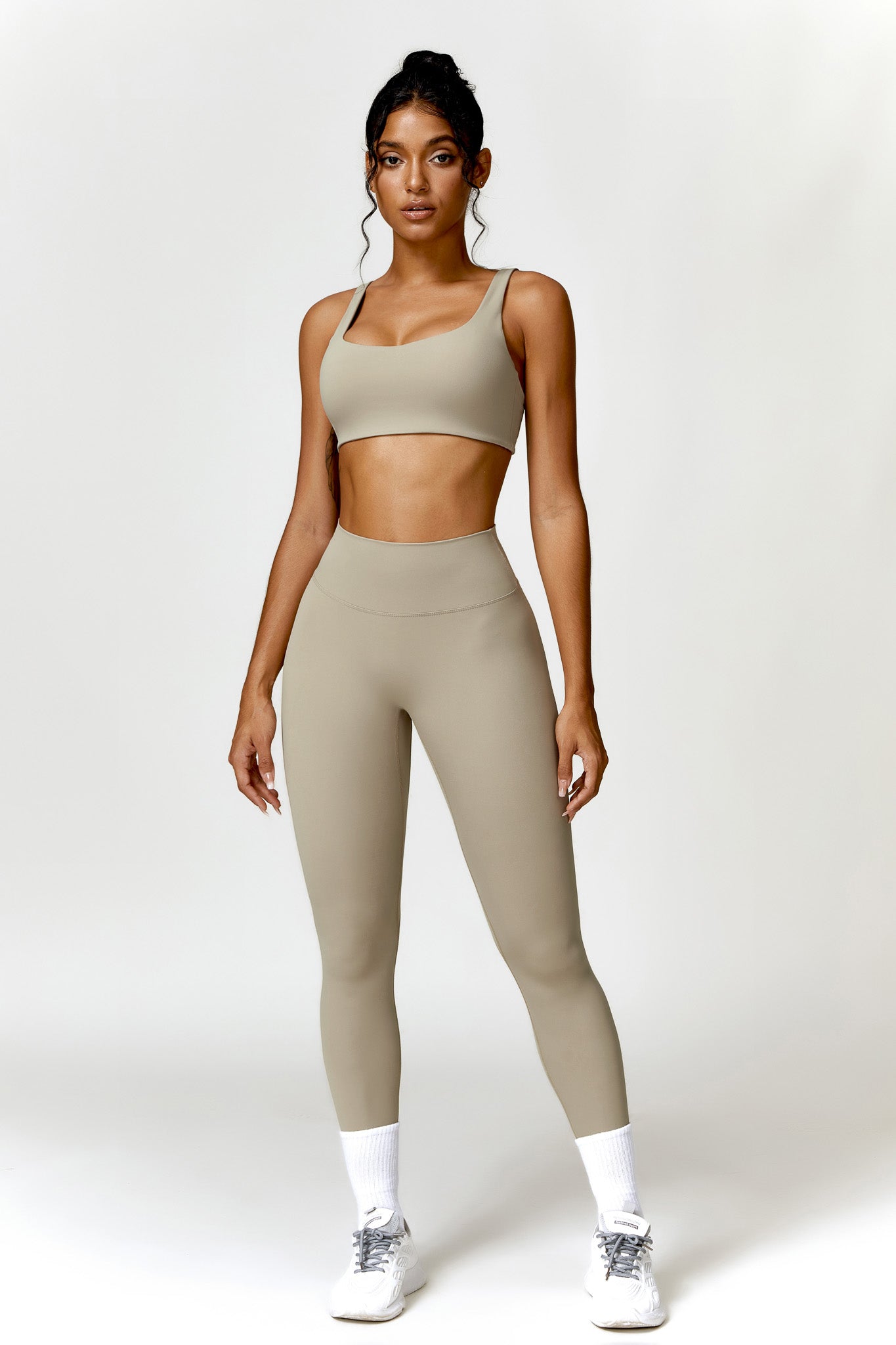 Madeline Sports Bra - Almond Tan - Maison and Aurora