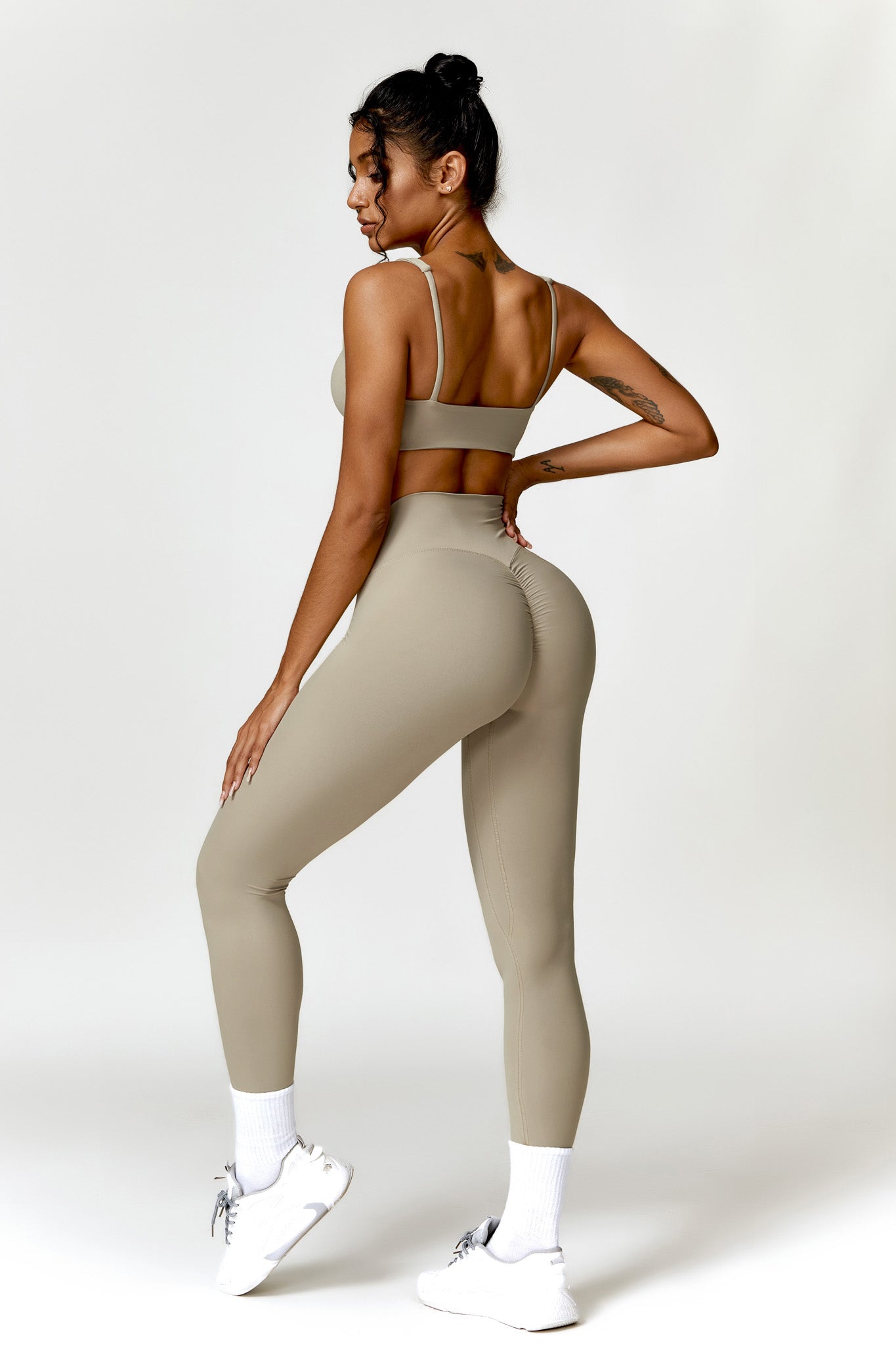 Madeline Sports Bra - Almond Tan - Maison and Aurora