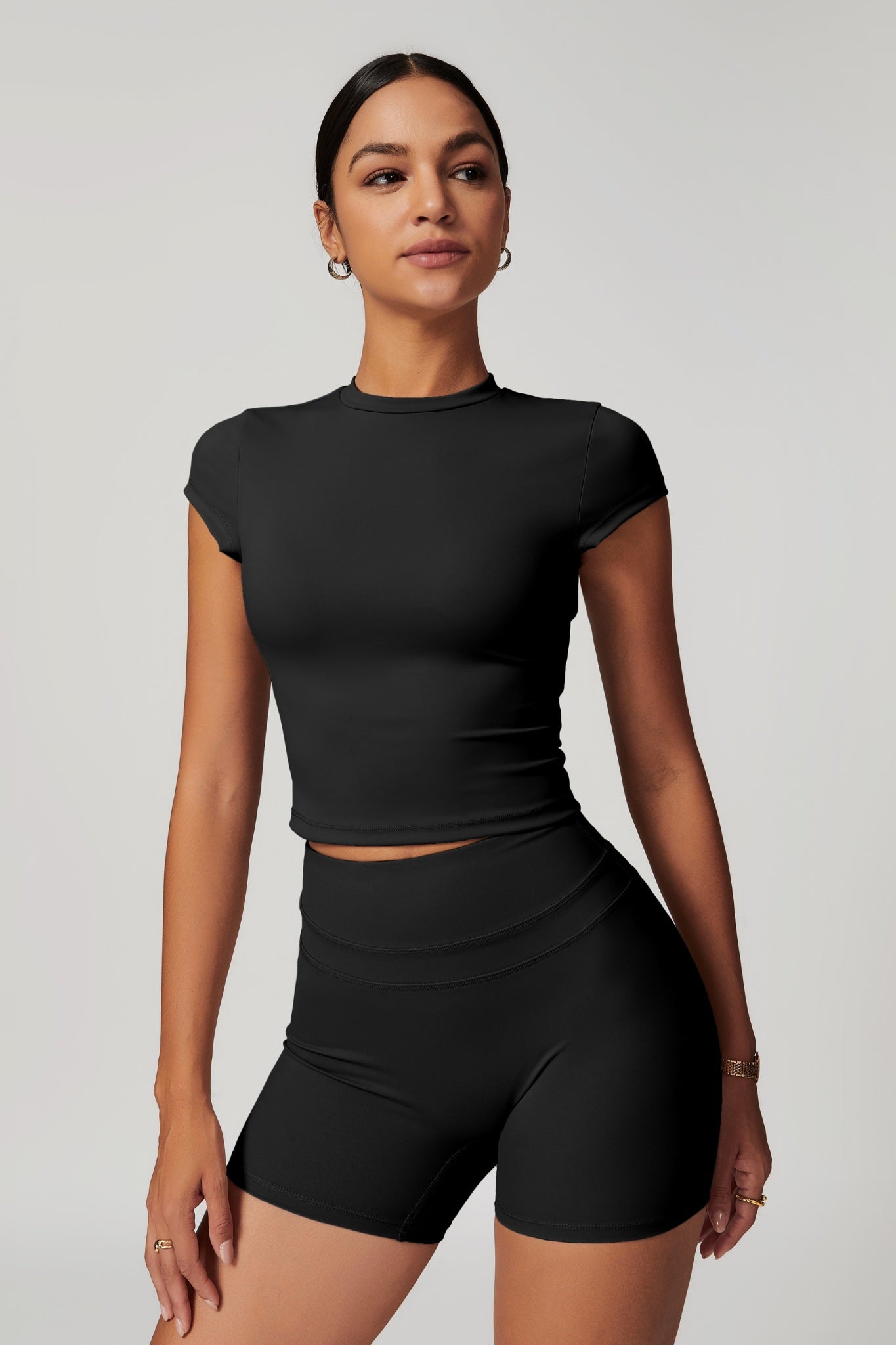 Alexa Crop Top - Black - Maison and Aurora