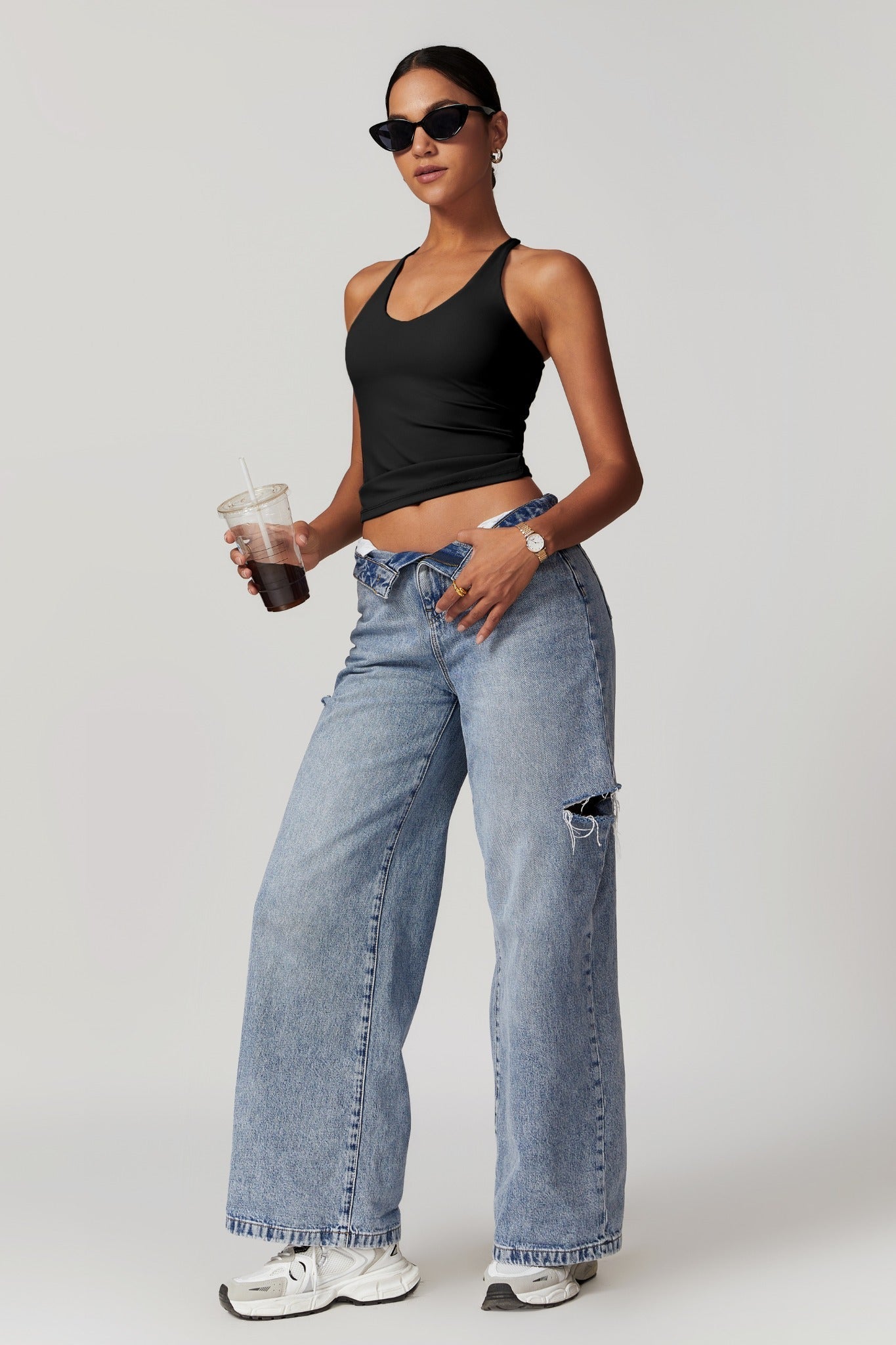 Alexa Sleeveless Top - Black - Maison and Aurora