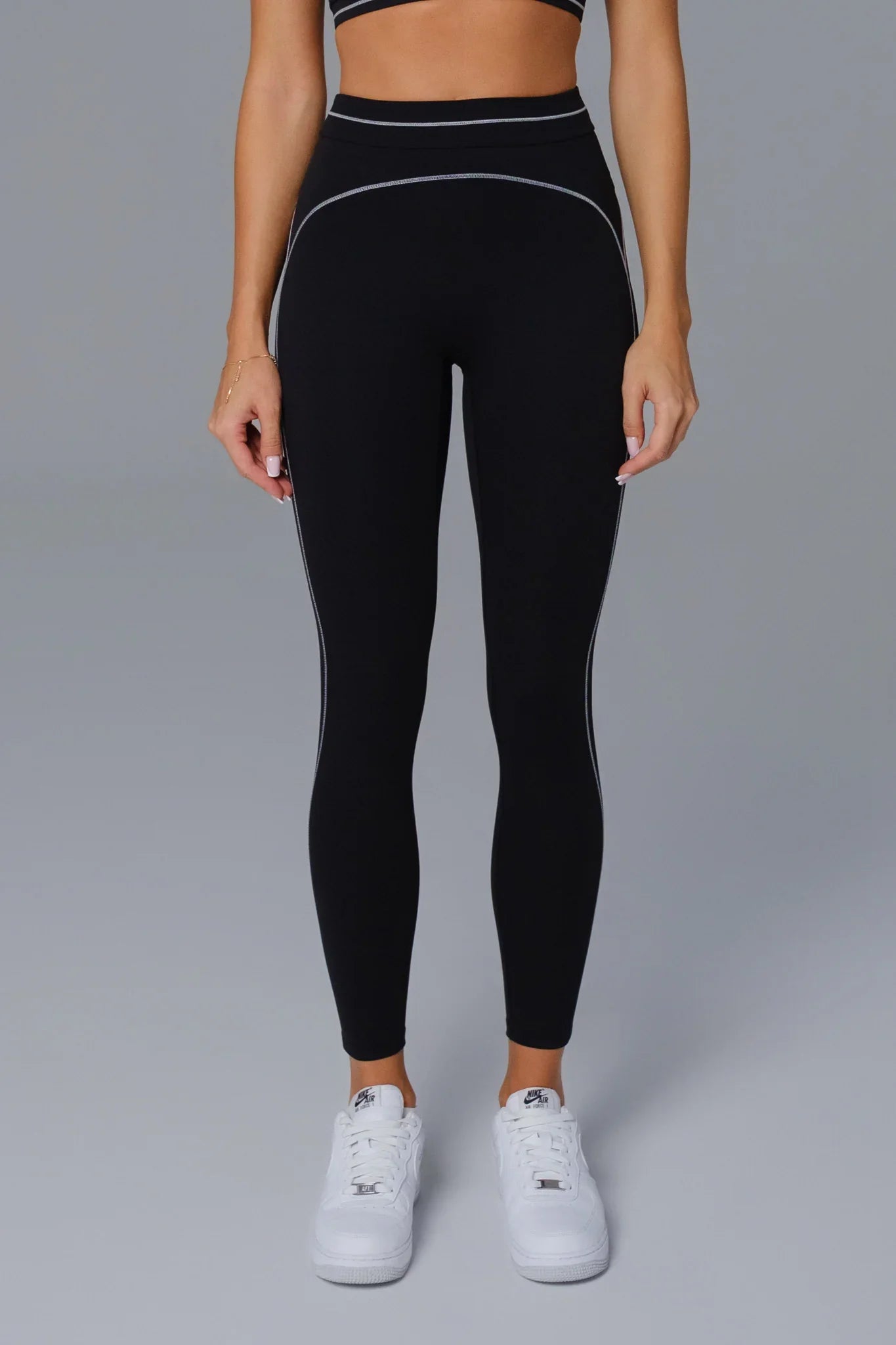 Shelly High Waist Sports Leggings - Black - Maison and Aurora