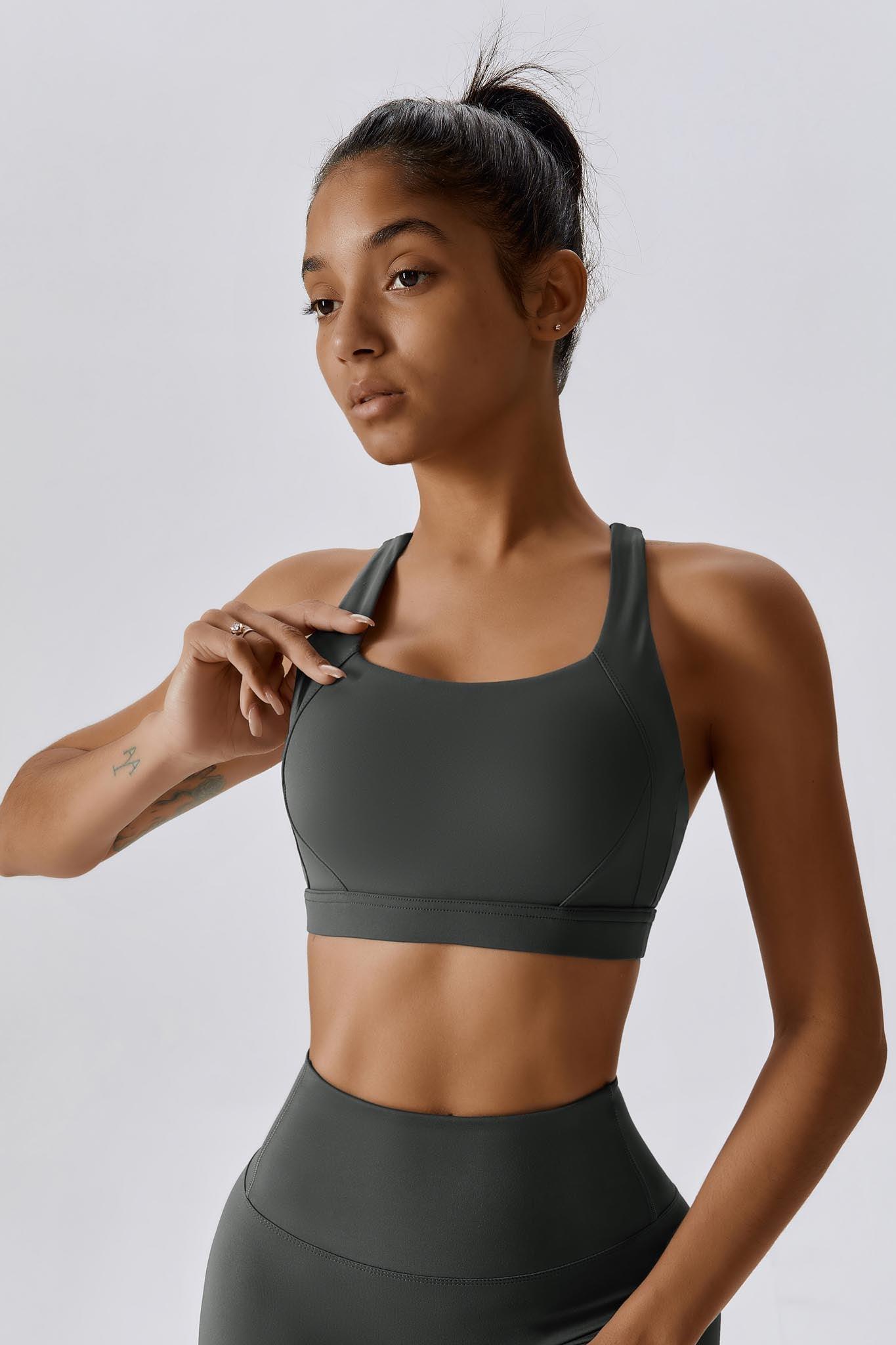 Fit Sports Bra - Charcoal - Maison and Aurora