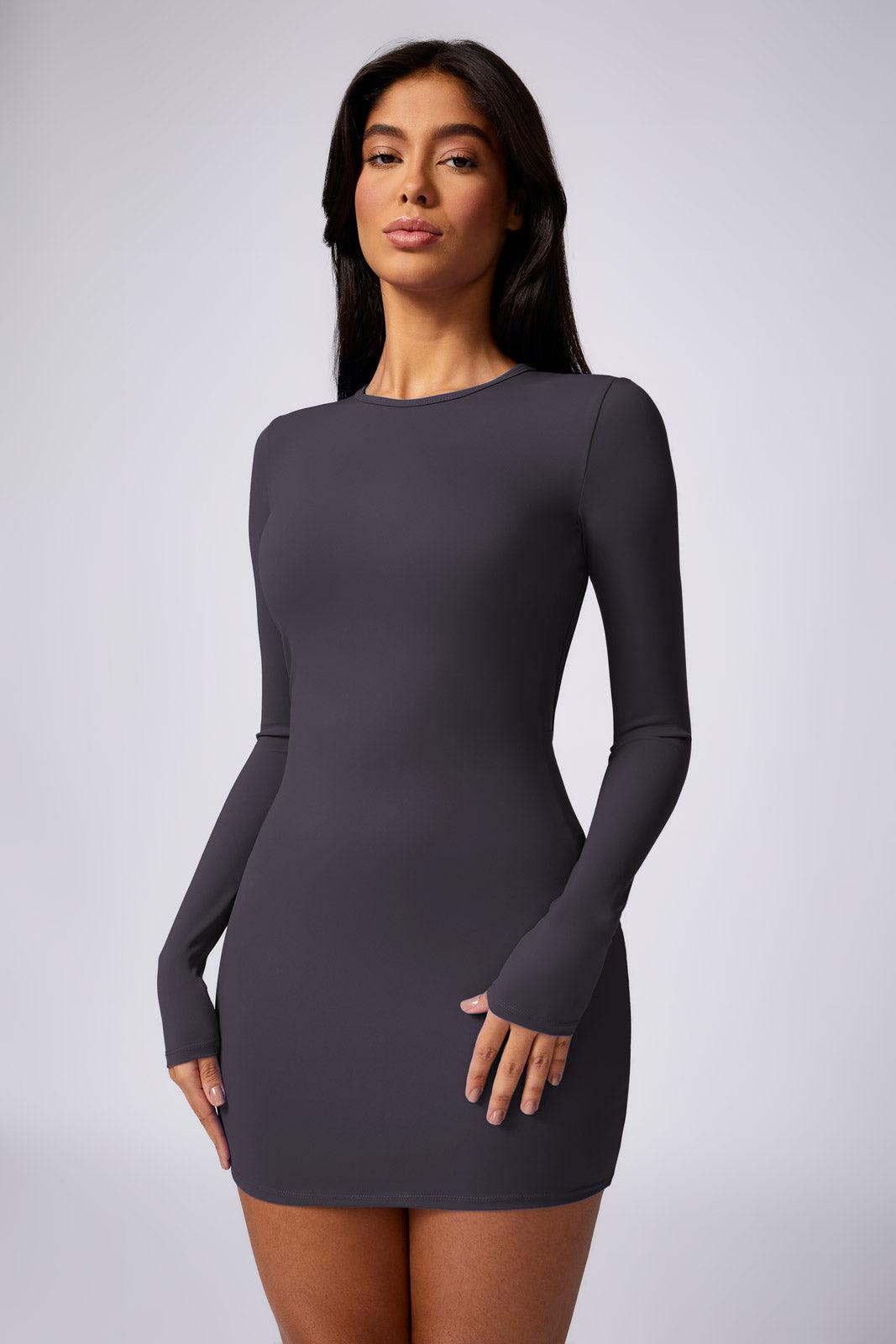 Kennedy Mini Dress - Charcoal (FINAL SALE) - Maison and Aurora